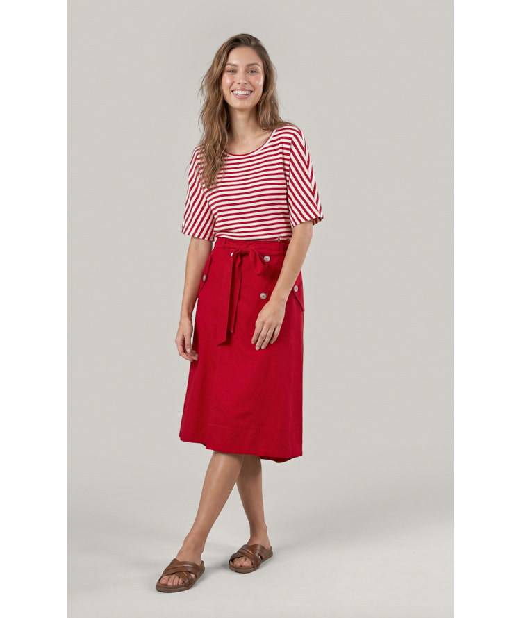 Saia Forli Lb Liso Vermelho Vivo