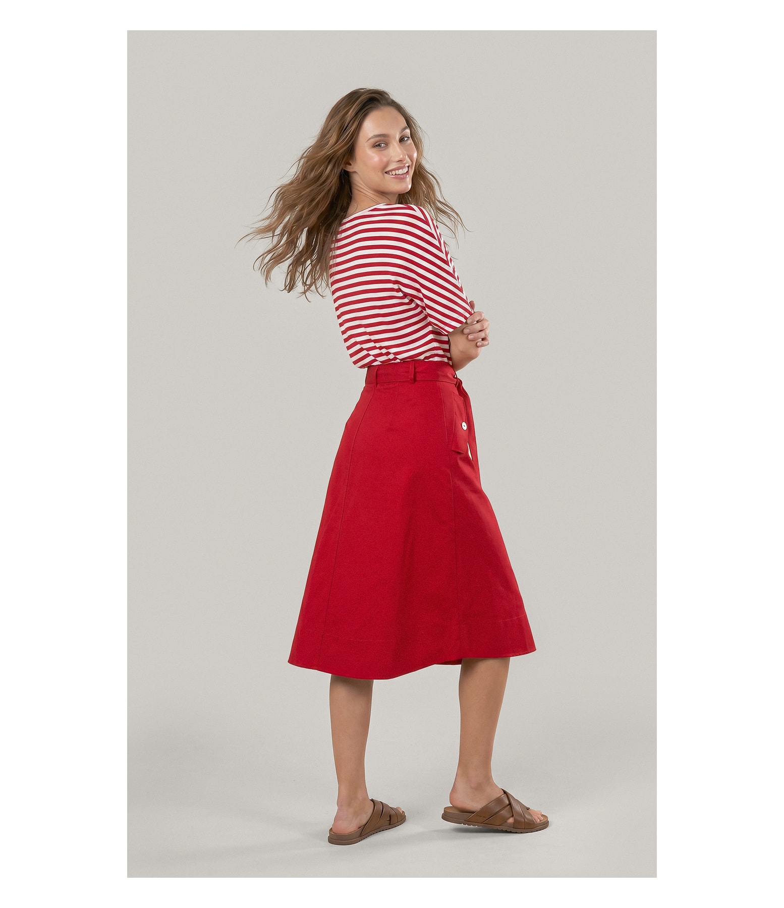 Saia Forli Lb Liso Vermelho Vivo