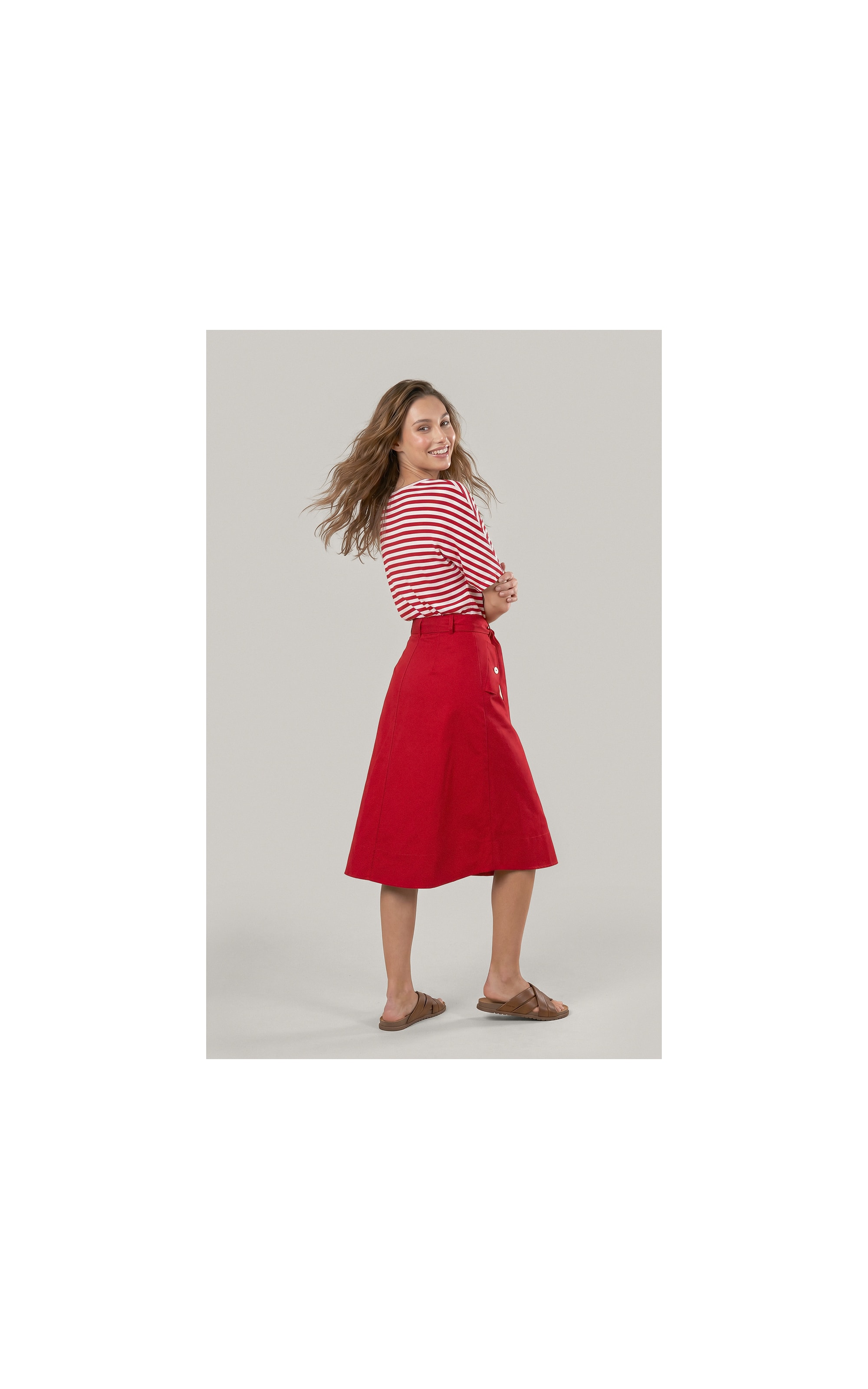 Saia Forli Lb Liso Vermelho Vivo