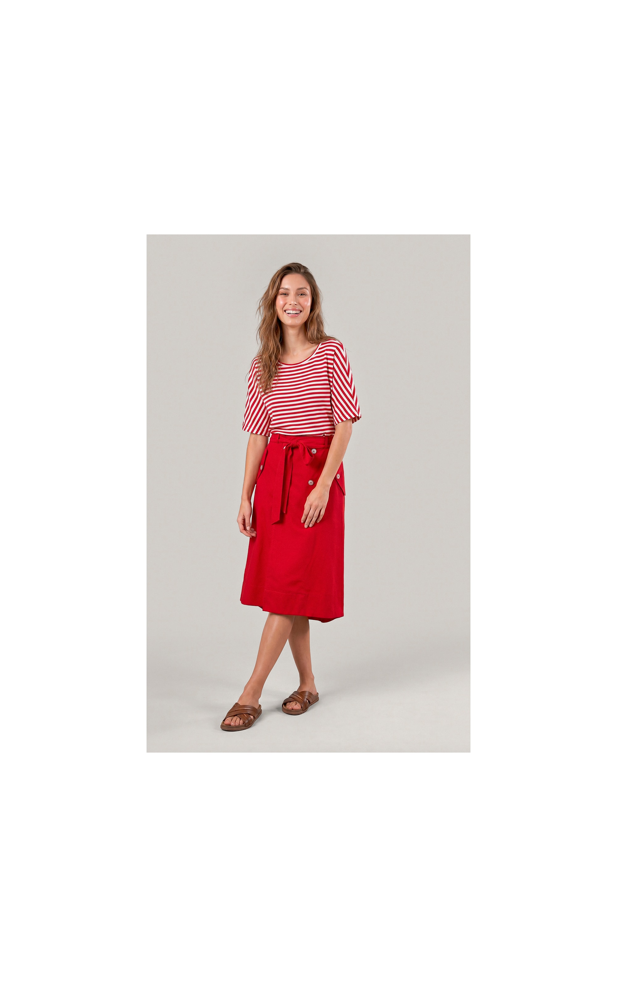 Saia Forli Lb Liso Vermelho Vivo