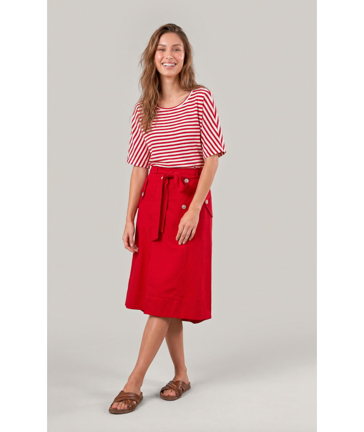 Saia Forli Lb Liso Vermelho Vivo