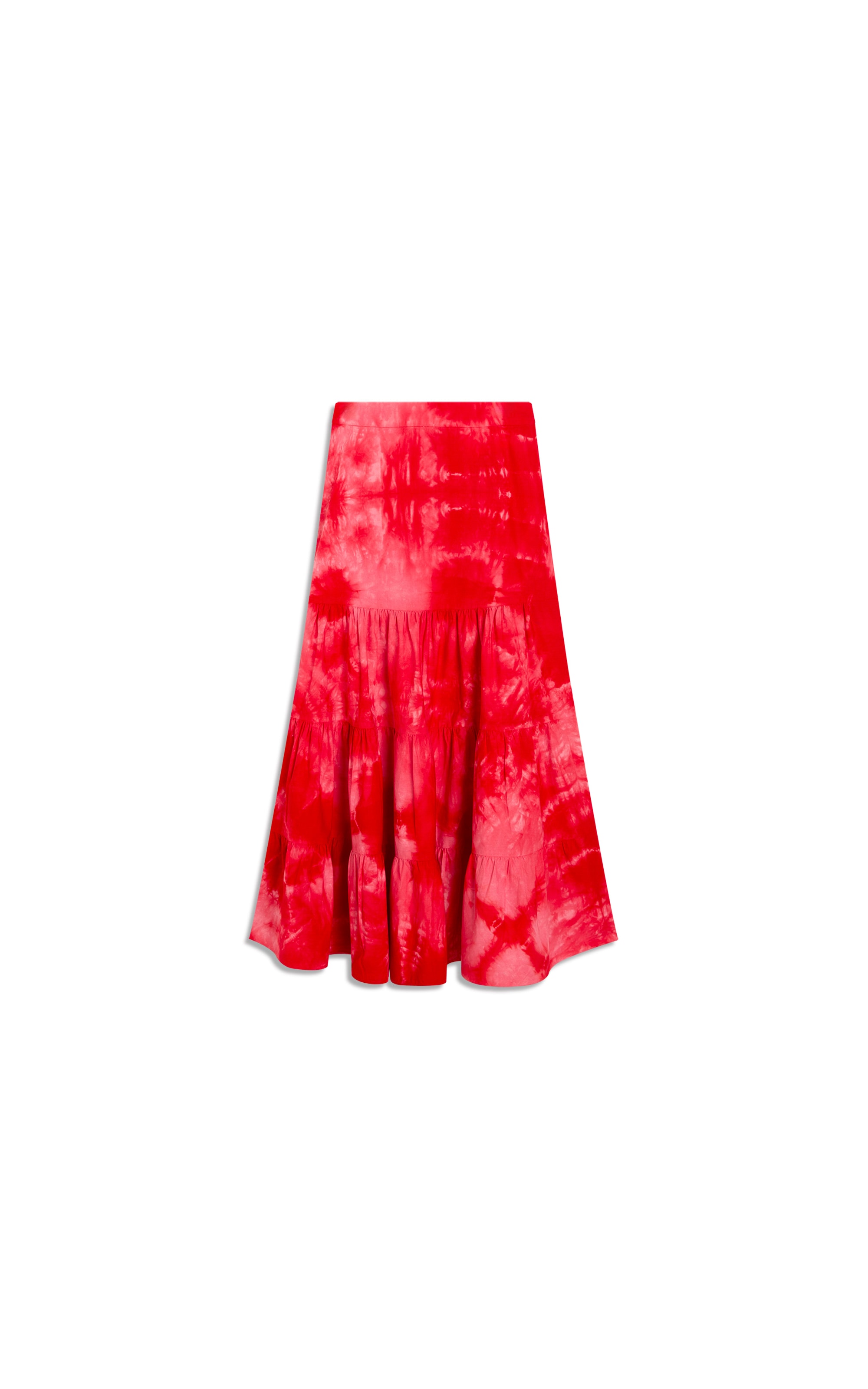 Saia Iori Algodao Tie Dye Vermelho