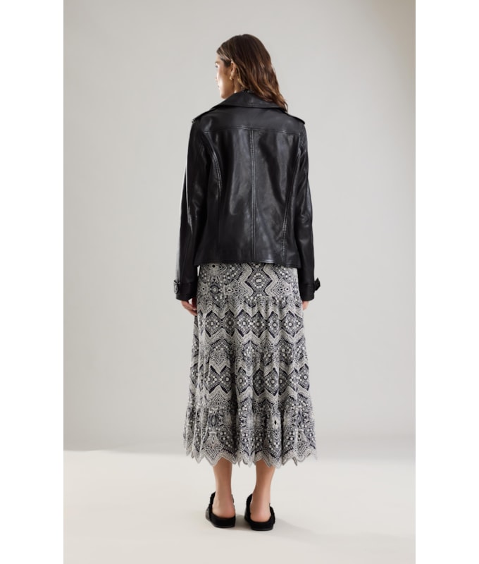 Saia Iori Bordada Marinho