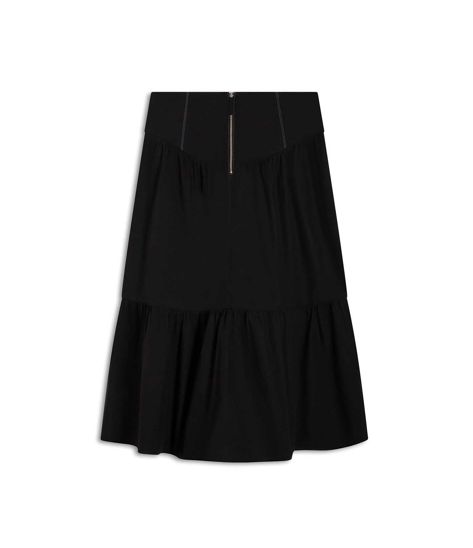  Saia Jaws Algodao Liso Preto