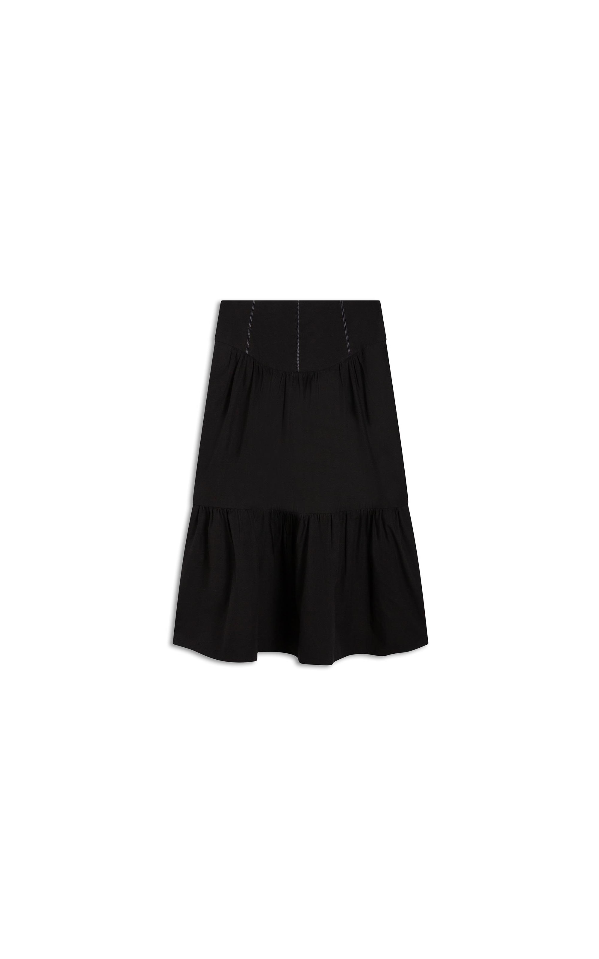  Saia Jaws Algodao Liso Preto