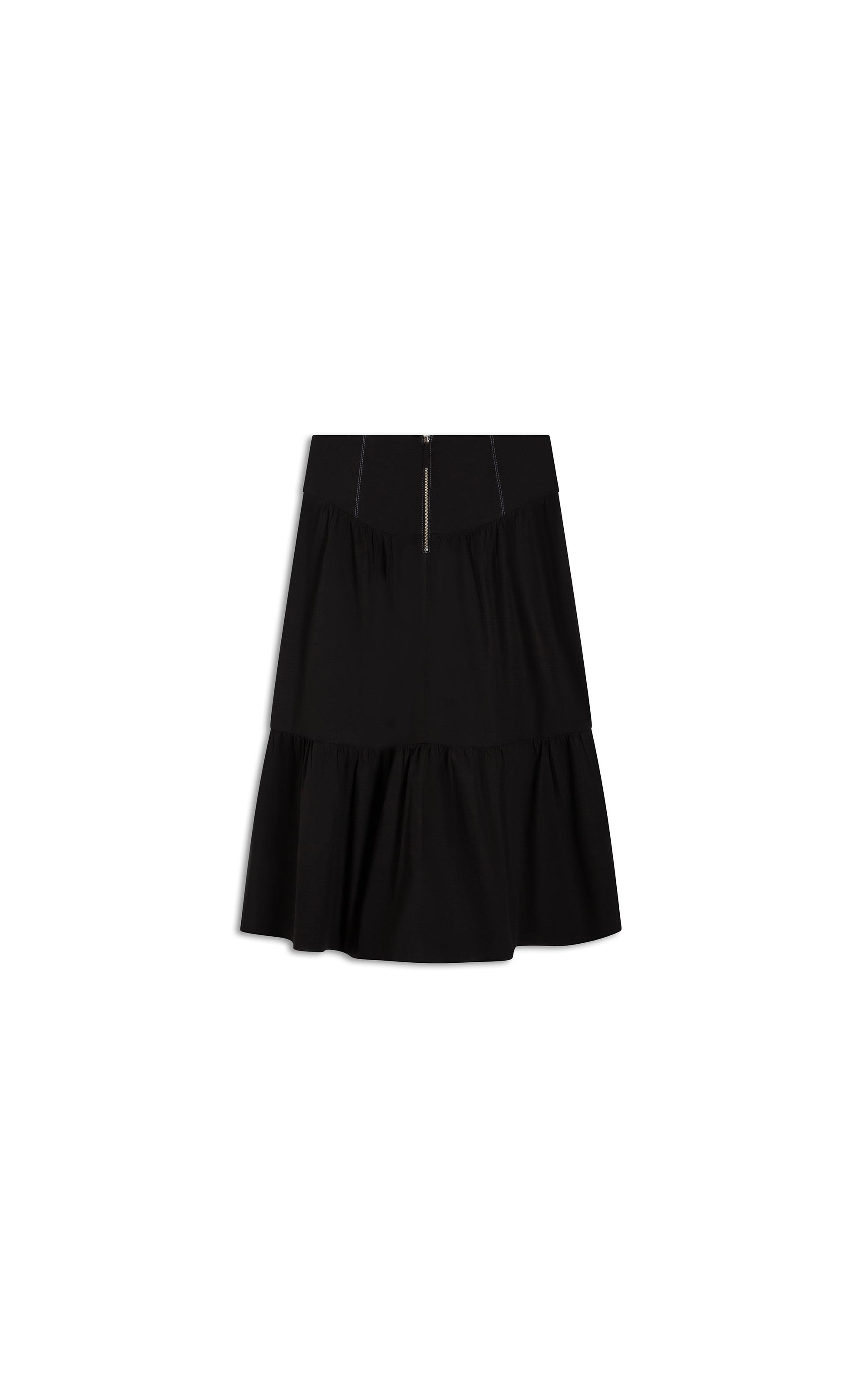  Saia Jaws Algodao Liso Preto