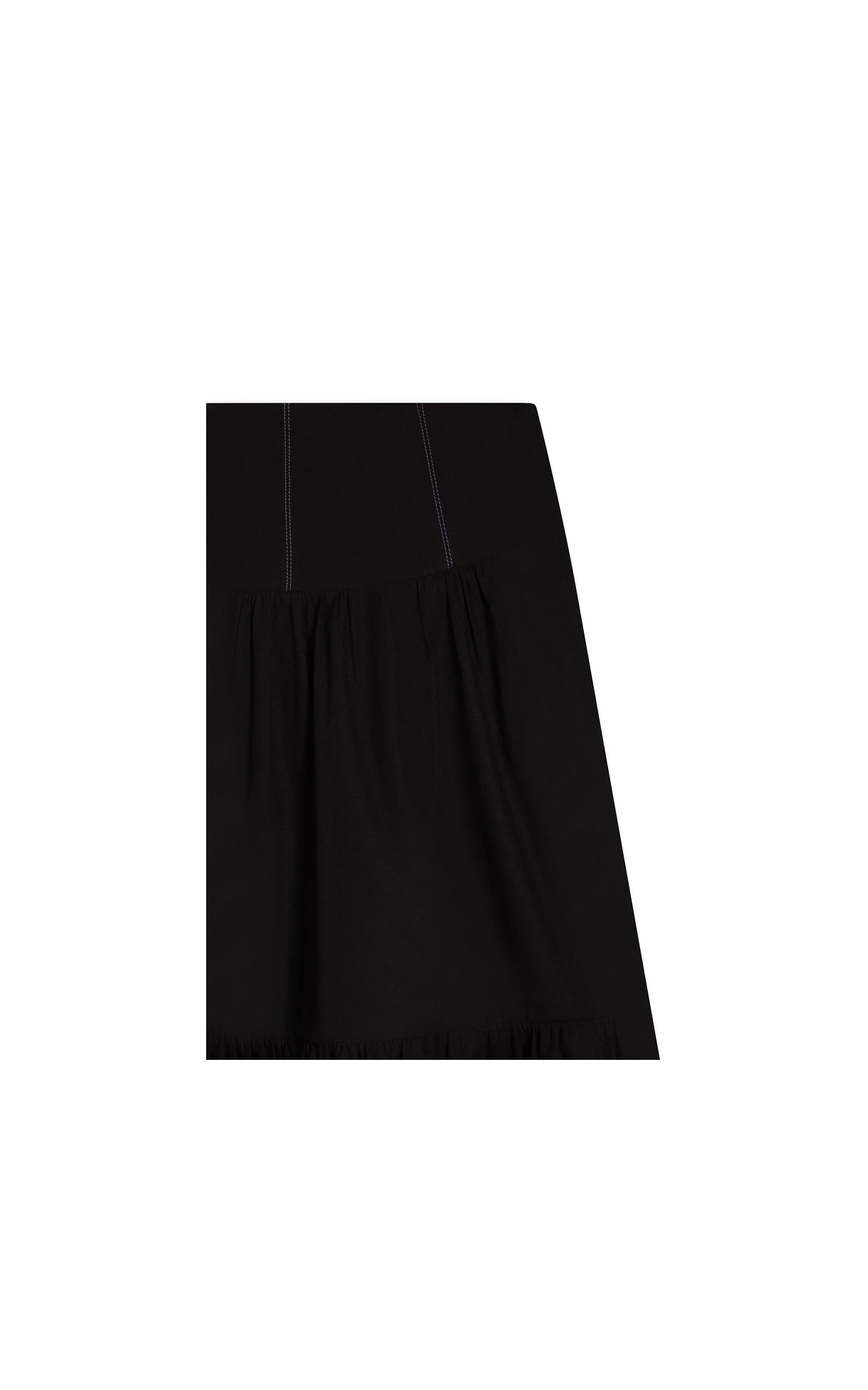  Saia Jaws Algodao Liso Preto