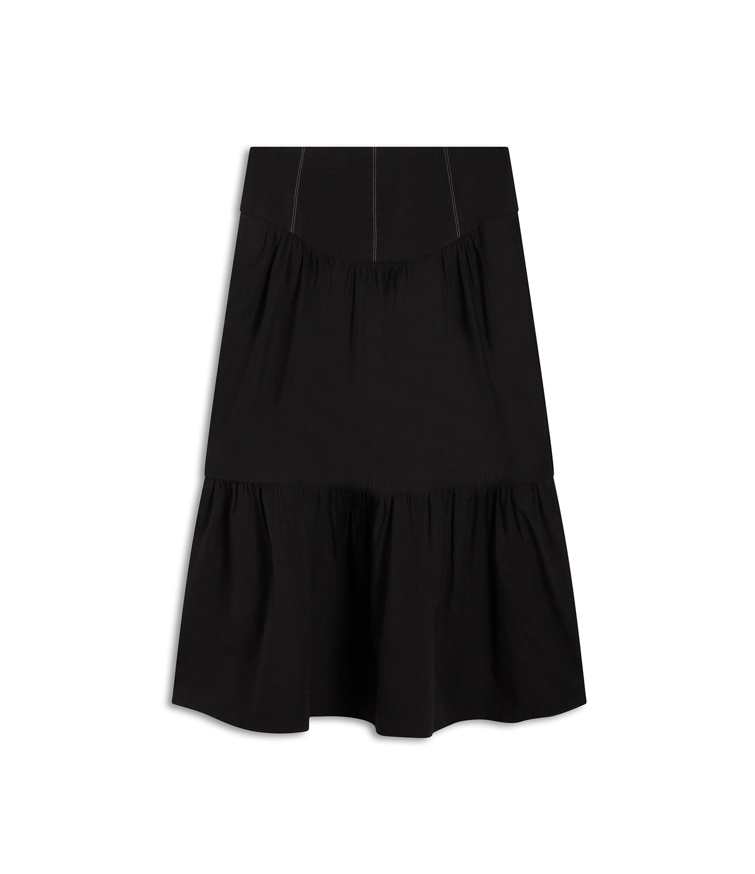  Saia Jaws Algodao Liso Preto
