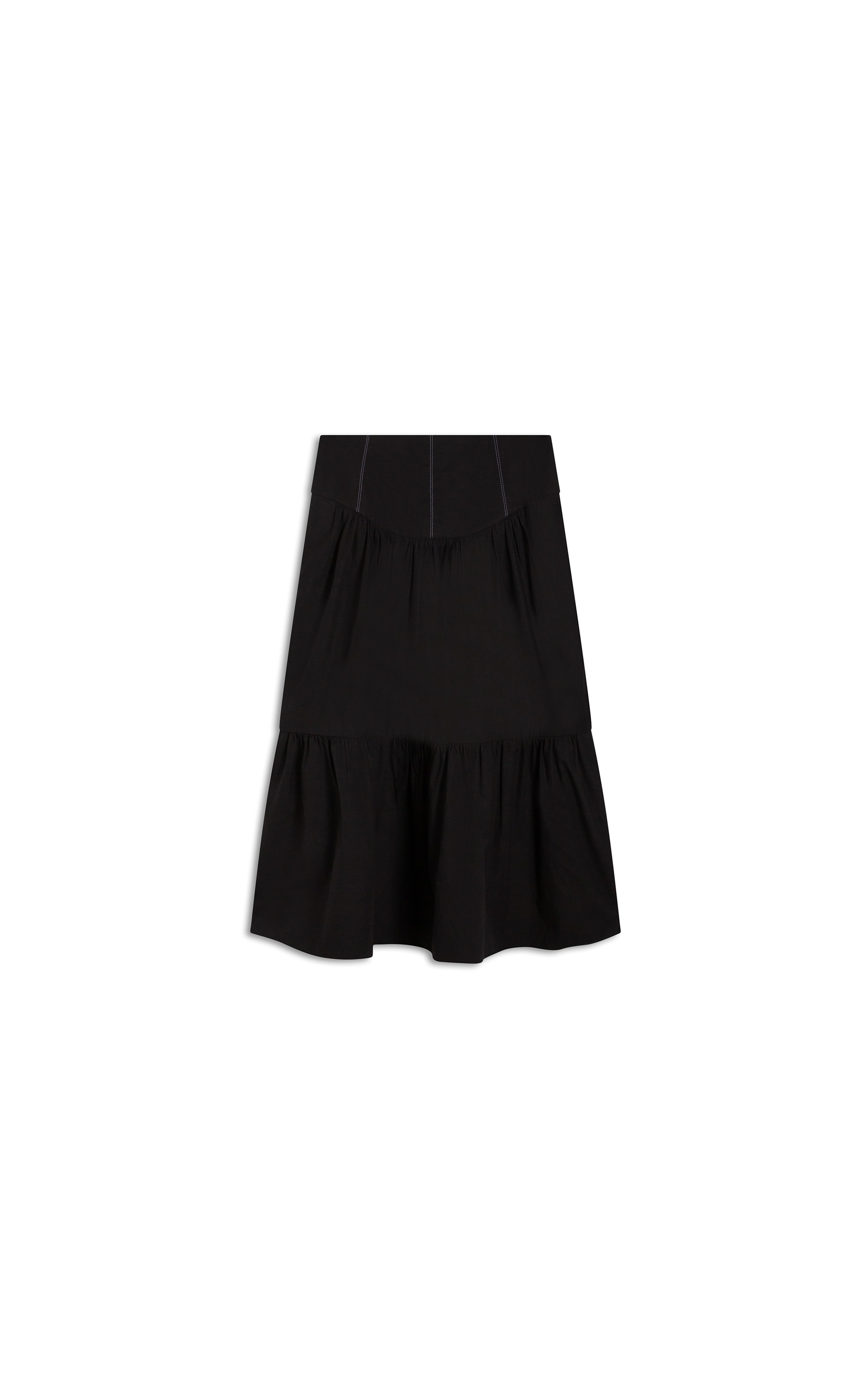  Saia Jaws Algodao Liso Preto