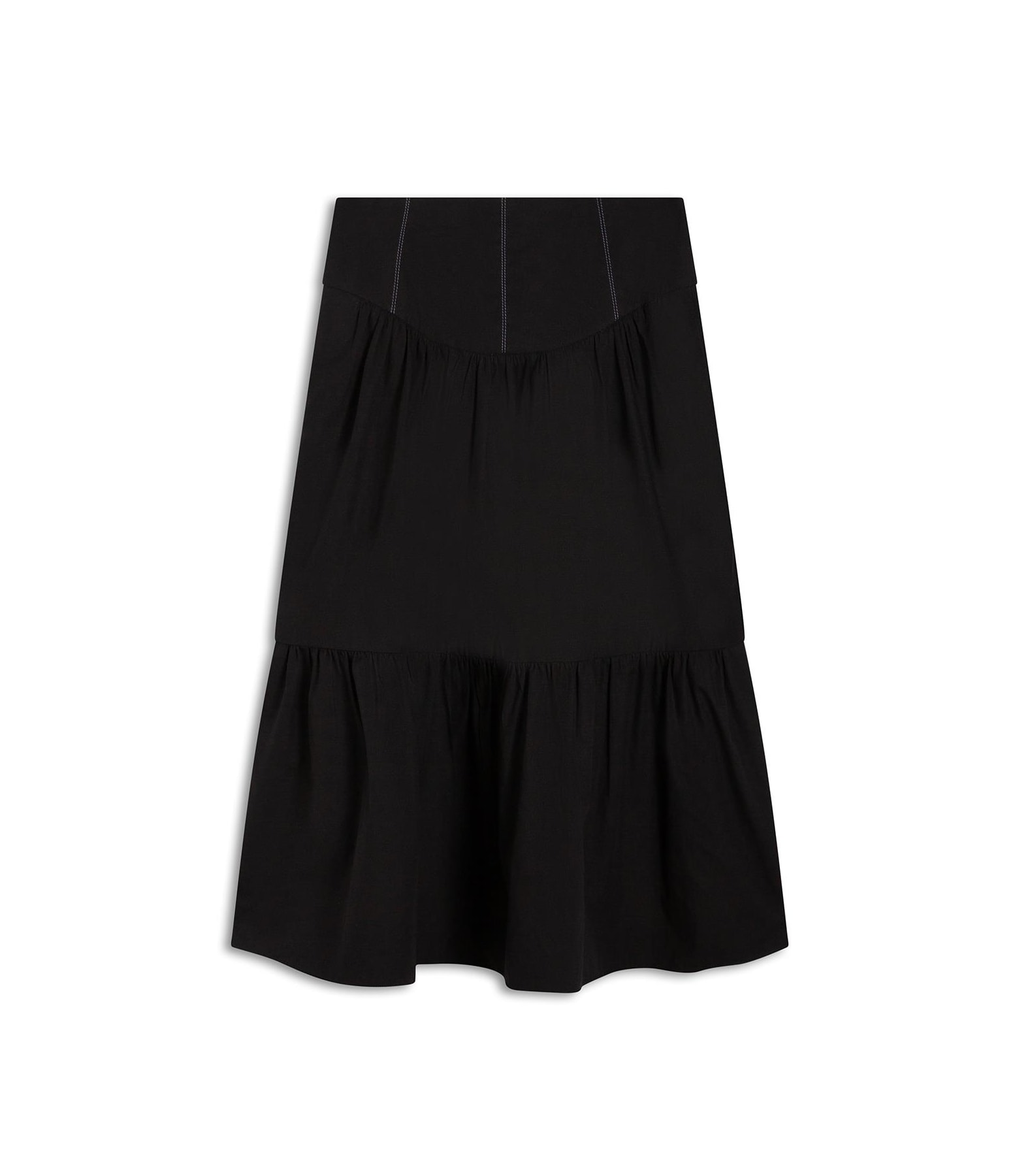  Saia Jaws Algodao Liso Preto