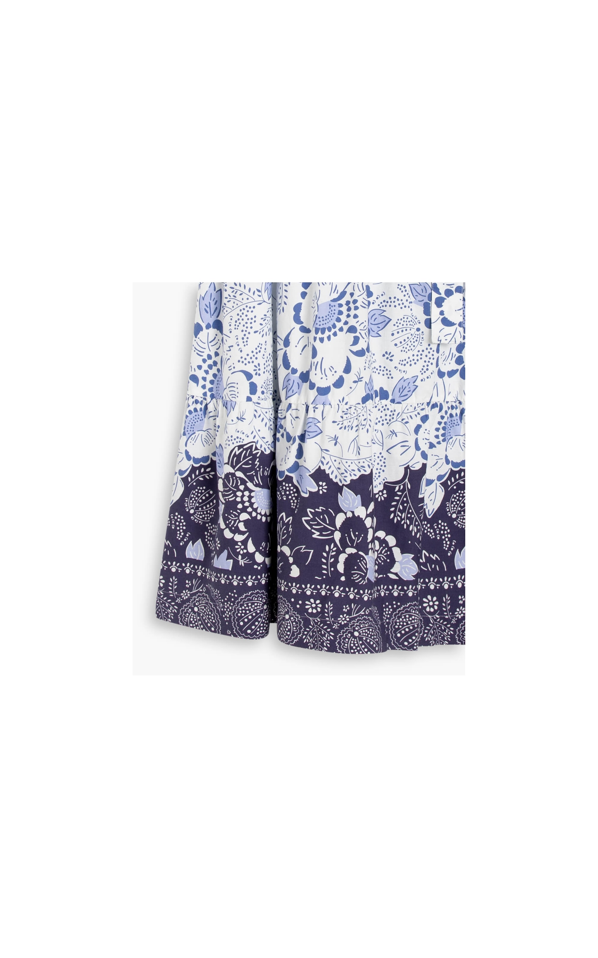 Saia Kate Algodão Est Bandana Purple Blue