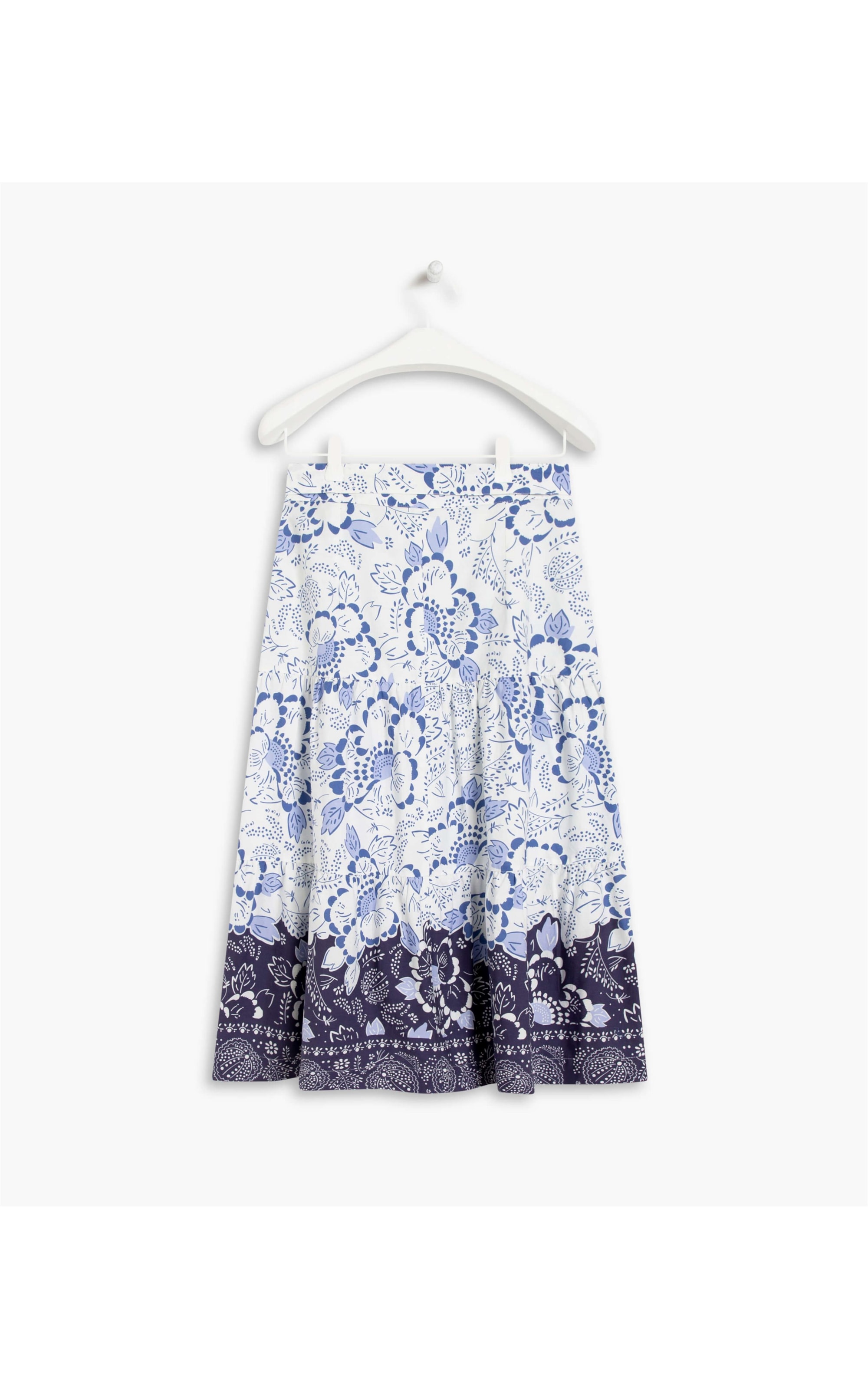 Saia Kate Algodão Est Bandana Purple Blue