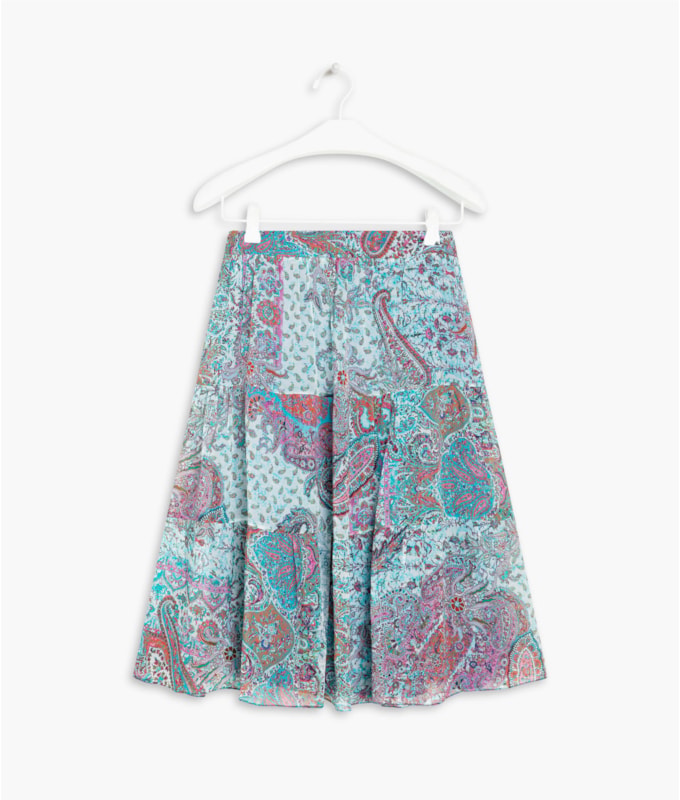 Saia Kea Est Boho Flowers Verde Claro