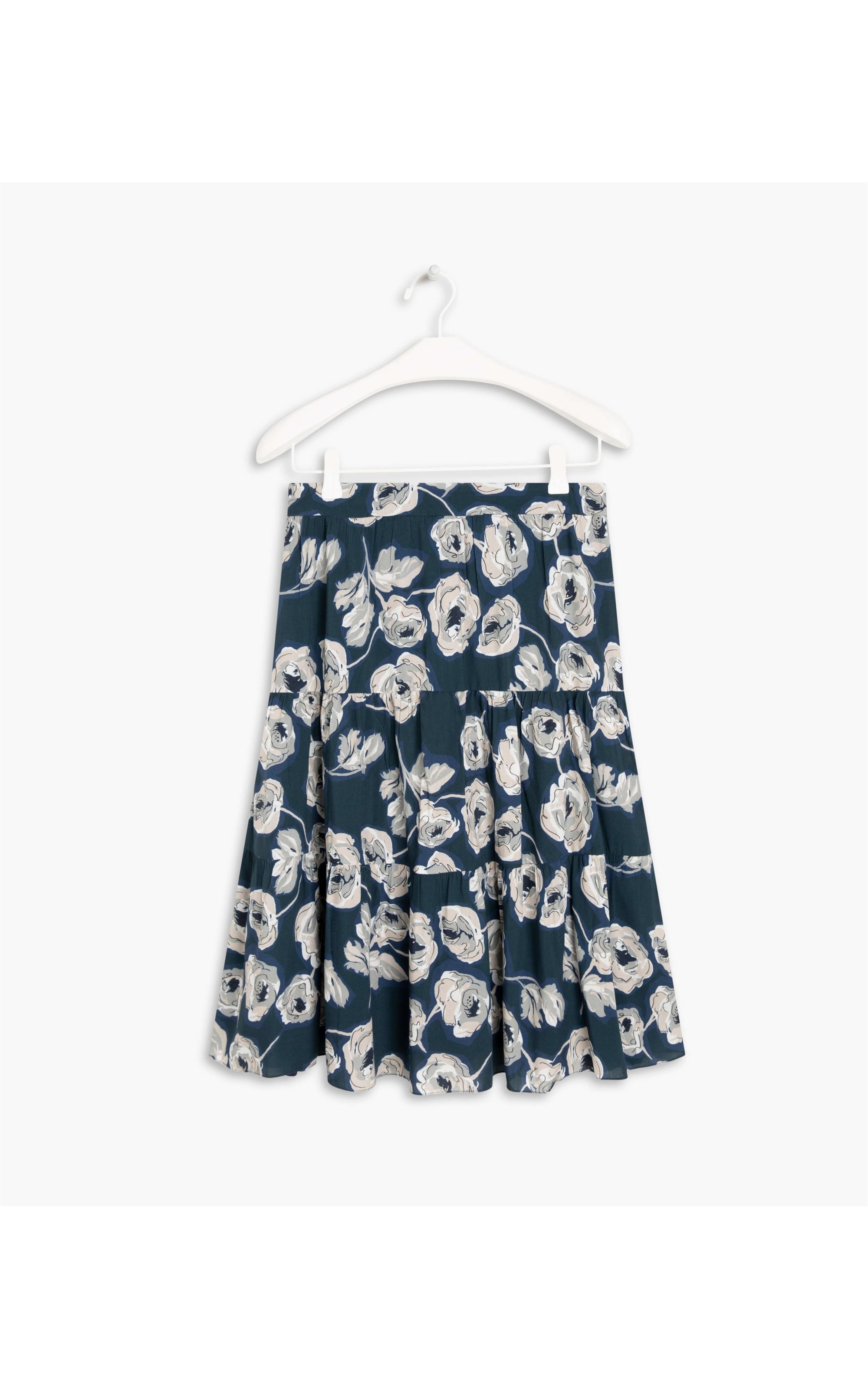 Saia Kea Viscose Est Flores Marinho