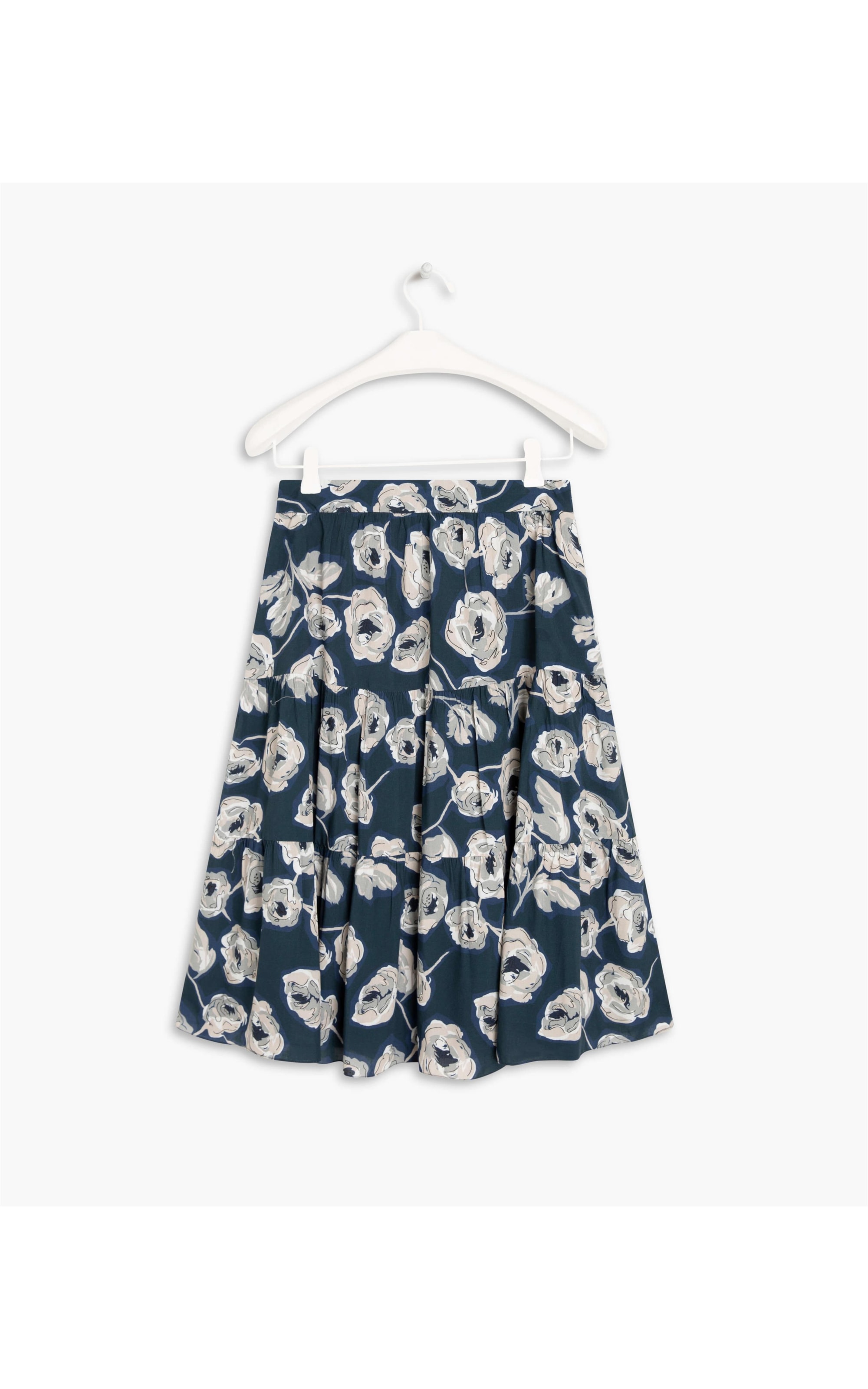 Saia Kea Viscose Est Flores Marinho
