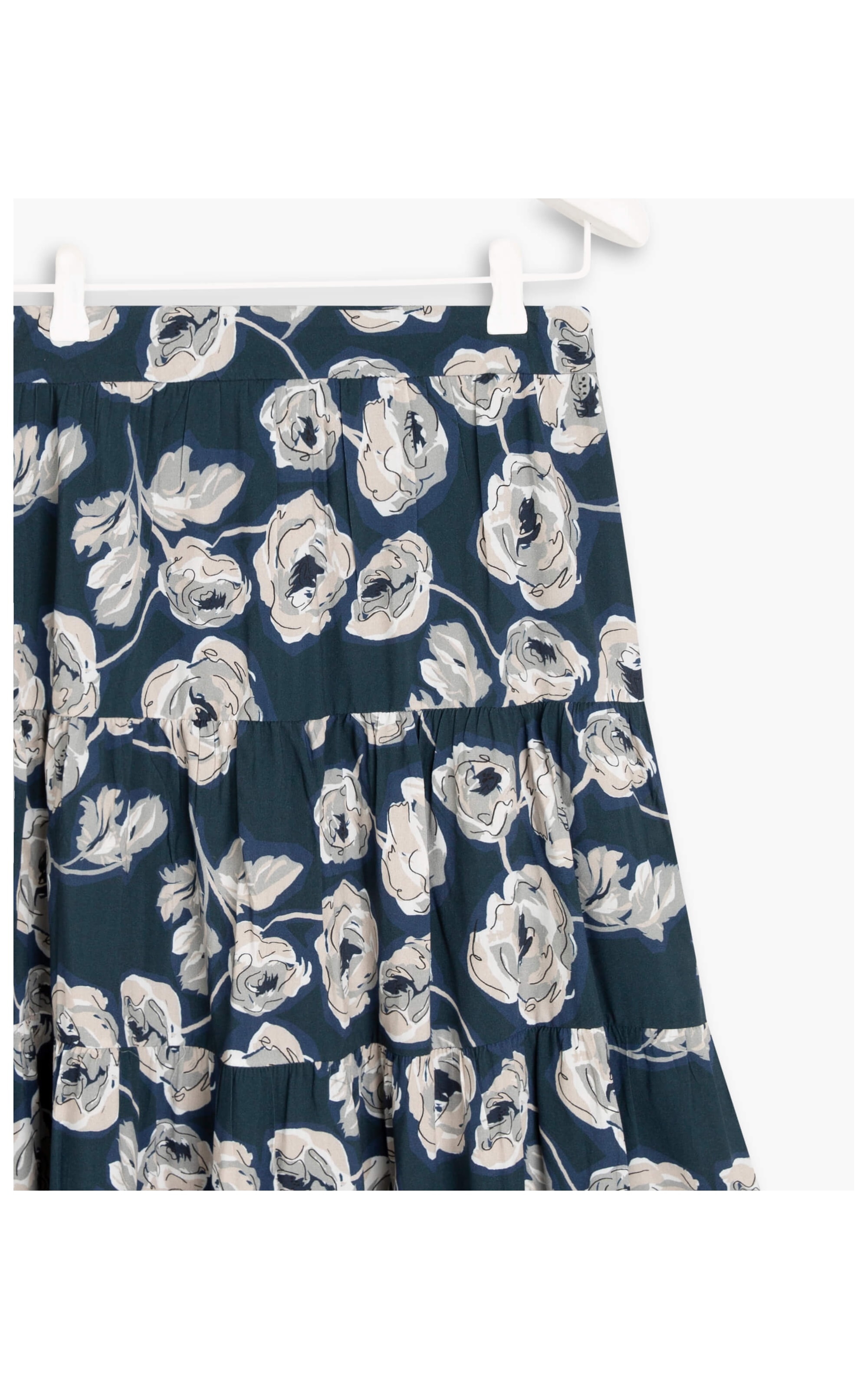 Saia Kea Viscose Est Flores Marinho