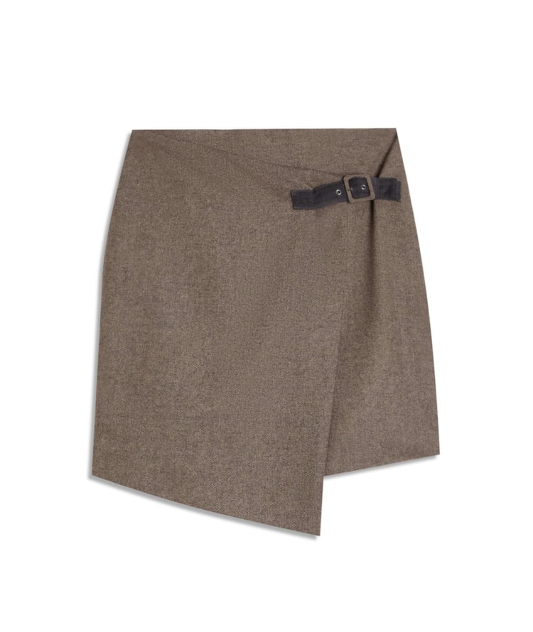 Saia Kilt Alfaiataria Tabaco