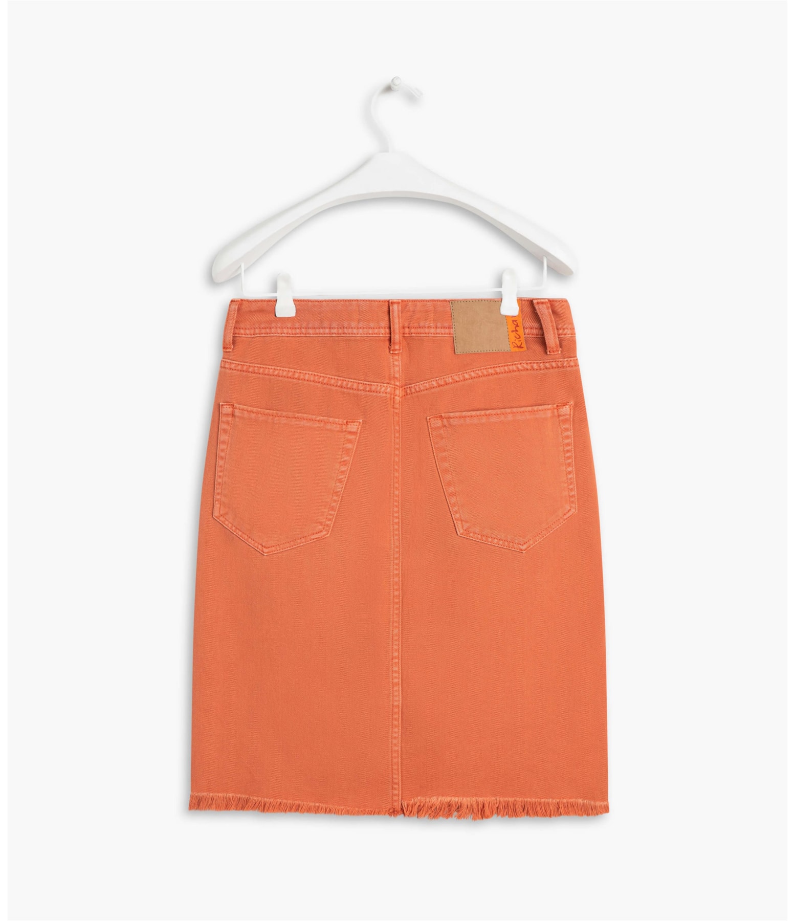 Saia Lapis White Denim Laranja