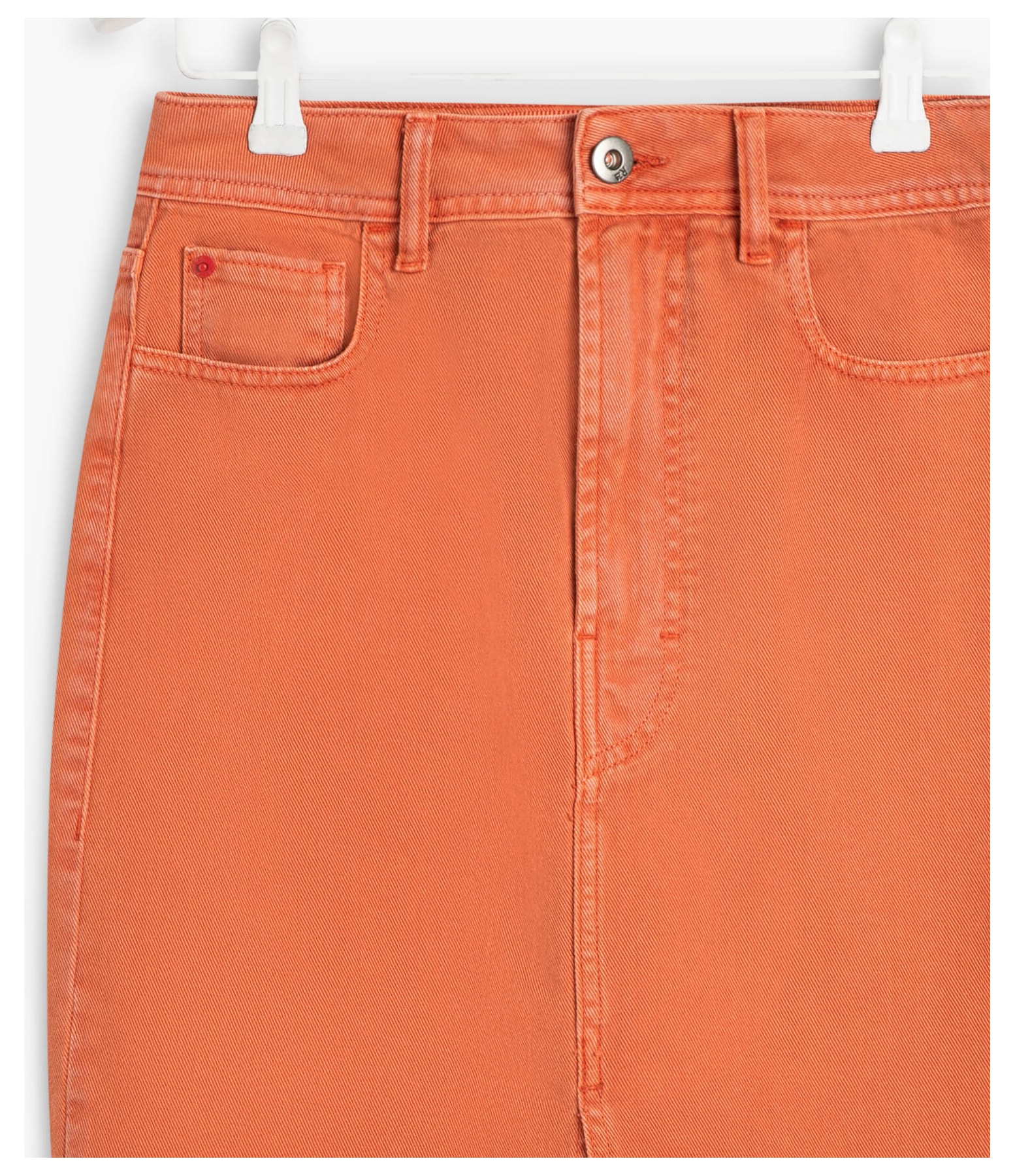Saia Lapis White Denim Laranja