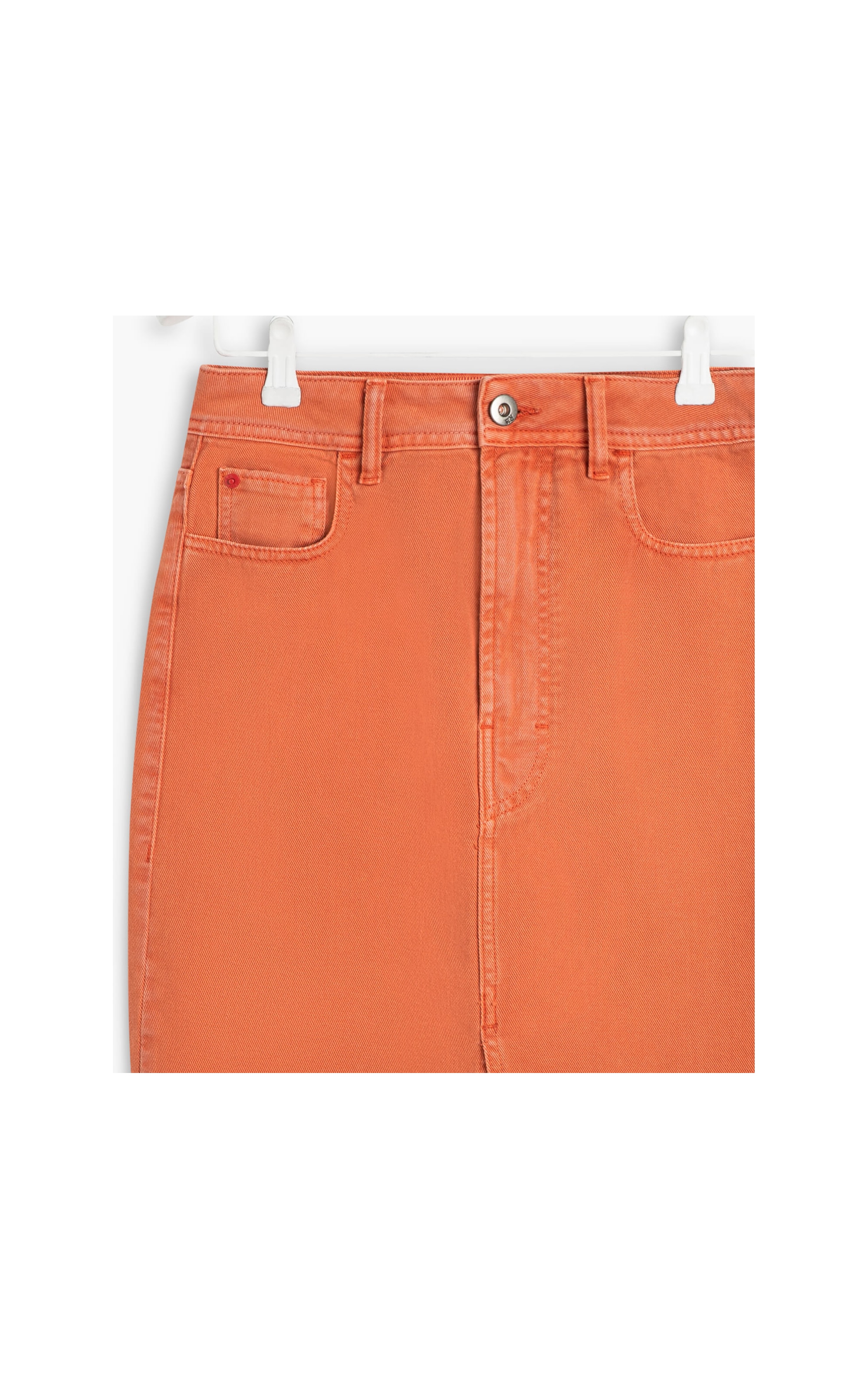 Saia Lapis White Denim Laranja