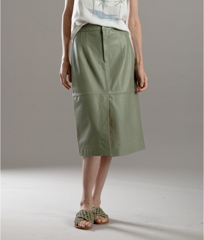 Saia Leny Leather Verde Army