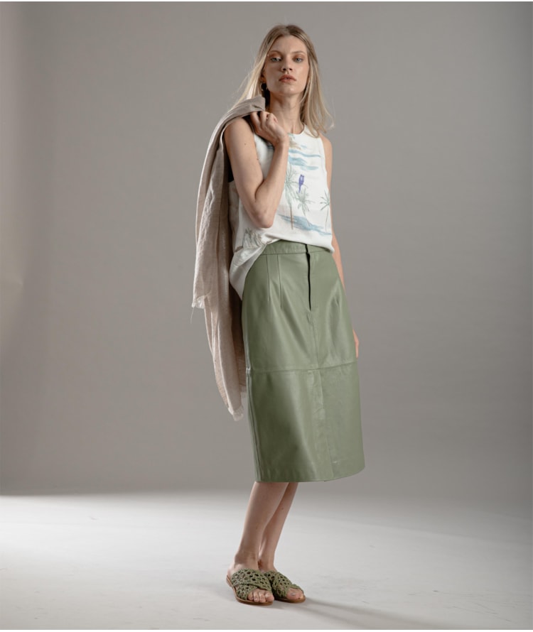 Saia Leny Leather Verde Army