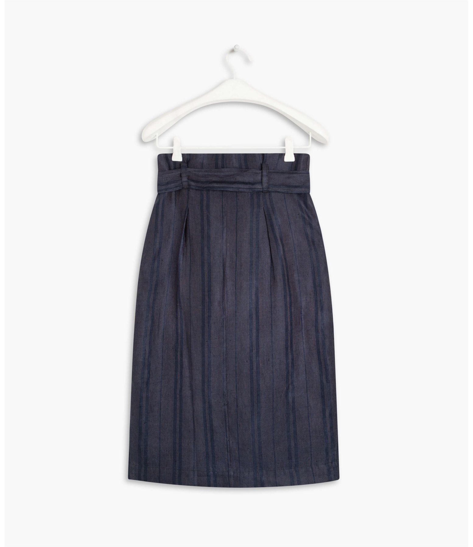 Saia Linho  Atacama Rust Stripe  Ft Dark Navy