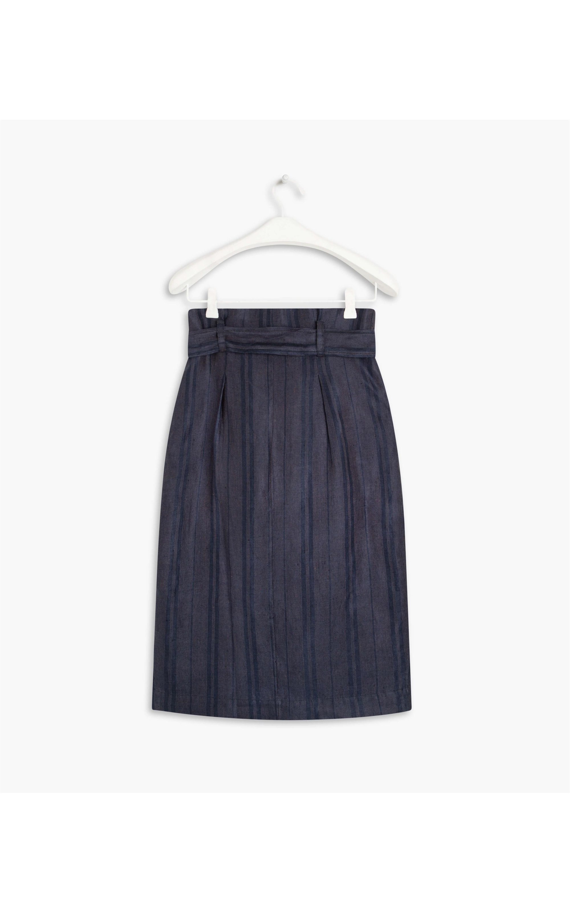 Saia Linho  Atacama Rust Stripe  Ft Dark Navy