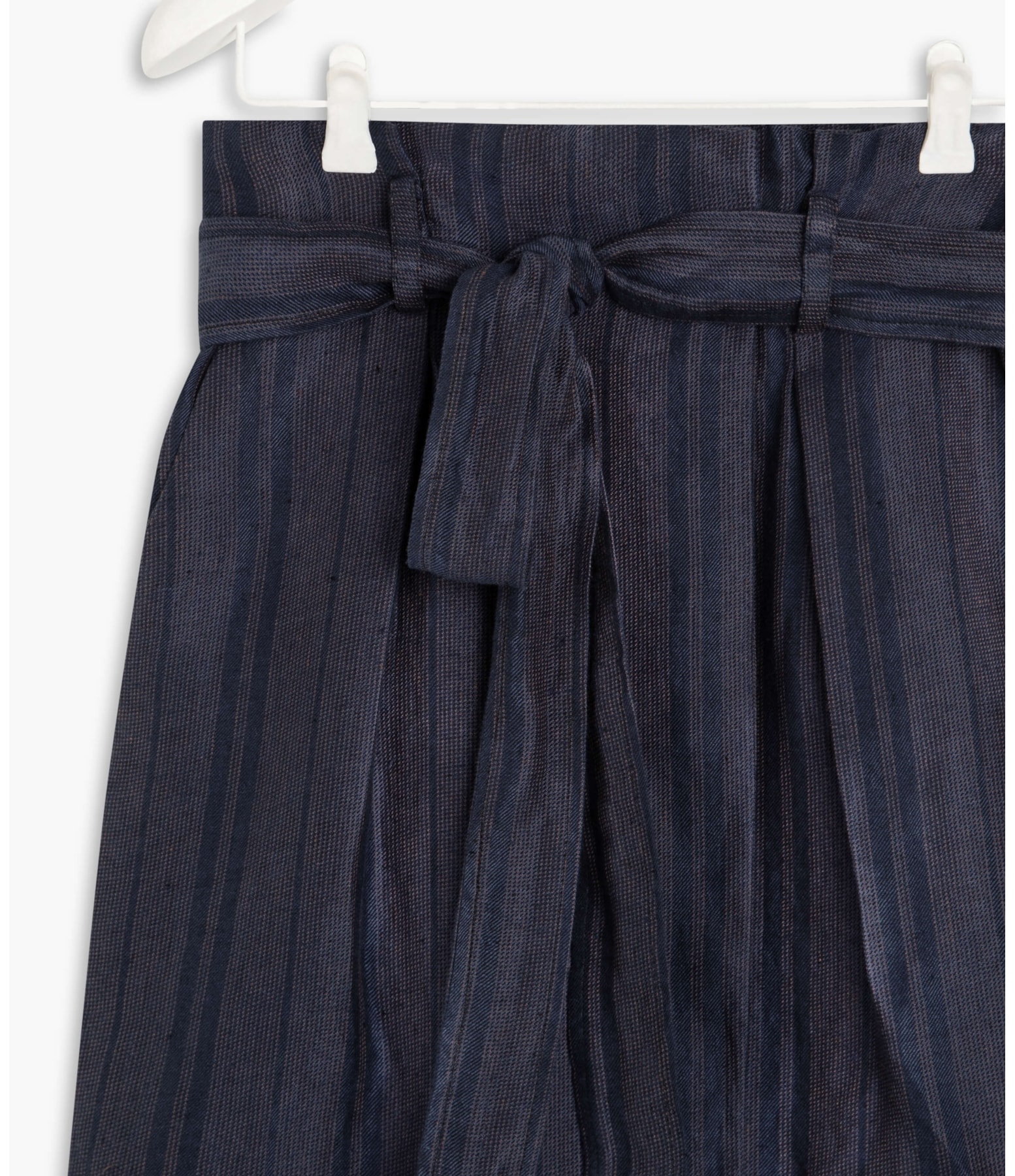 Saia Linho  Atacama Rust Stripe  Ft Dark Navy