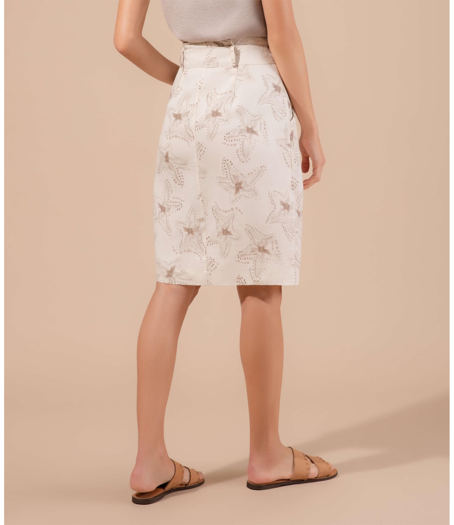 Saia Linho  Athena  Est Estrela Batik Sandy