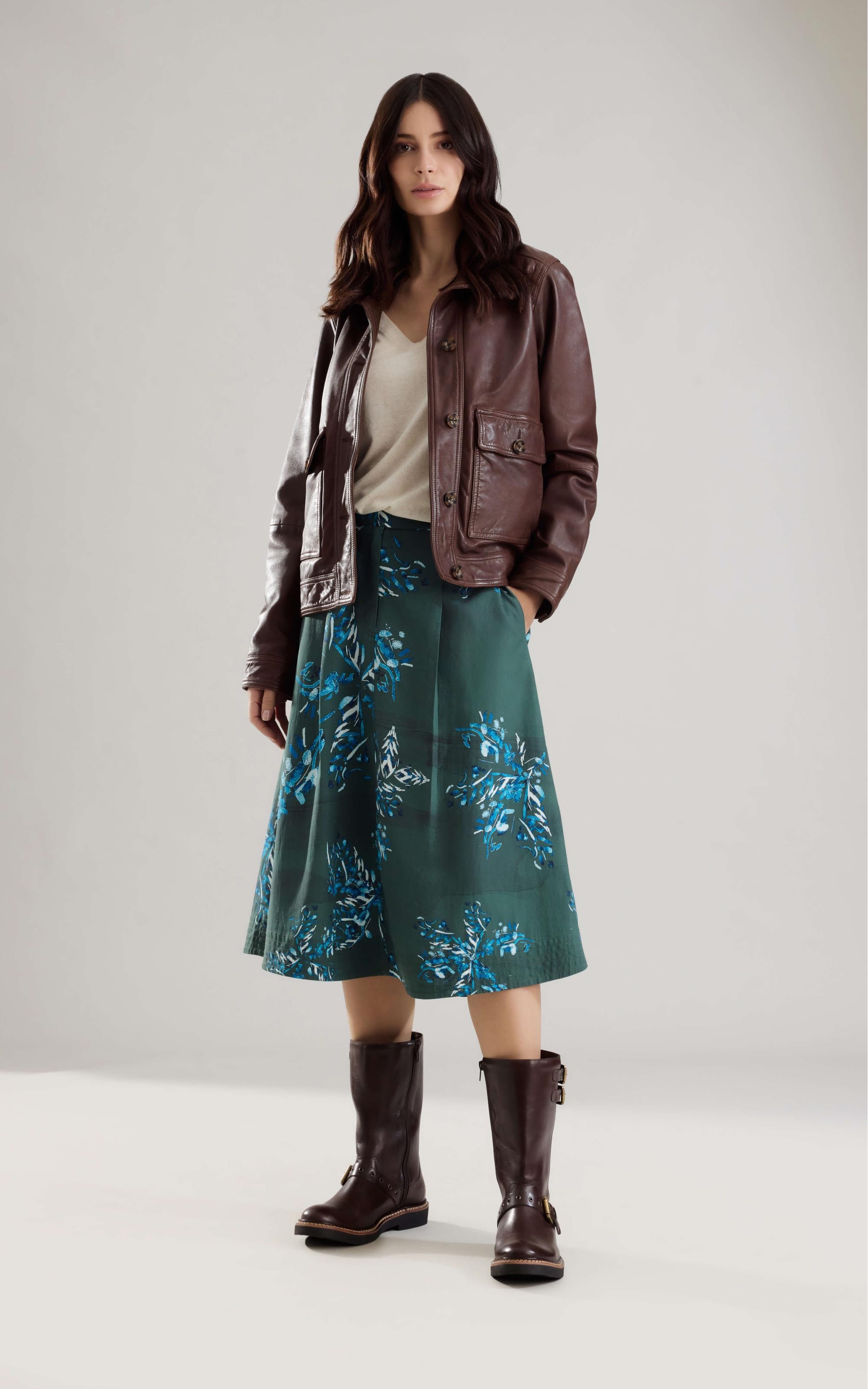 Saia Linho  Aurora  Est Splatter Floresta