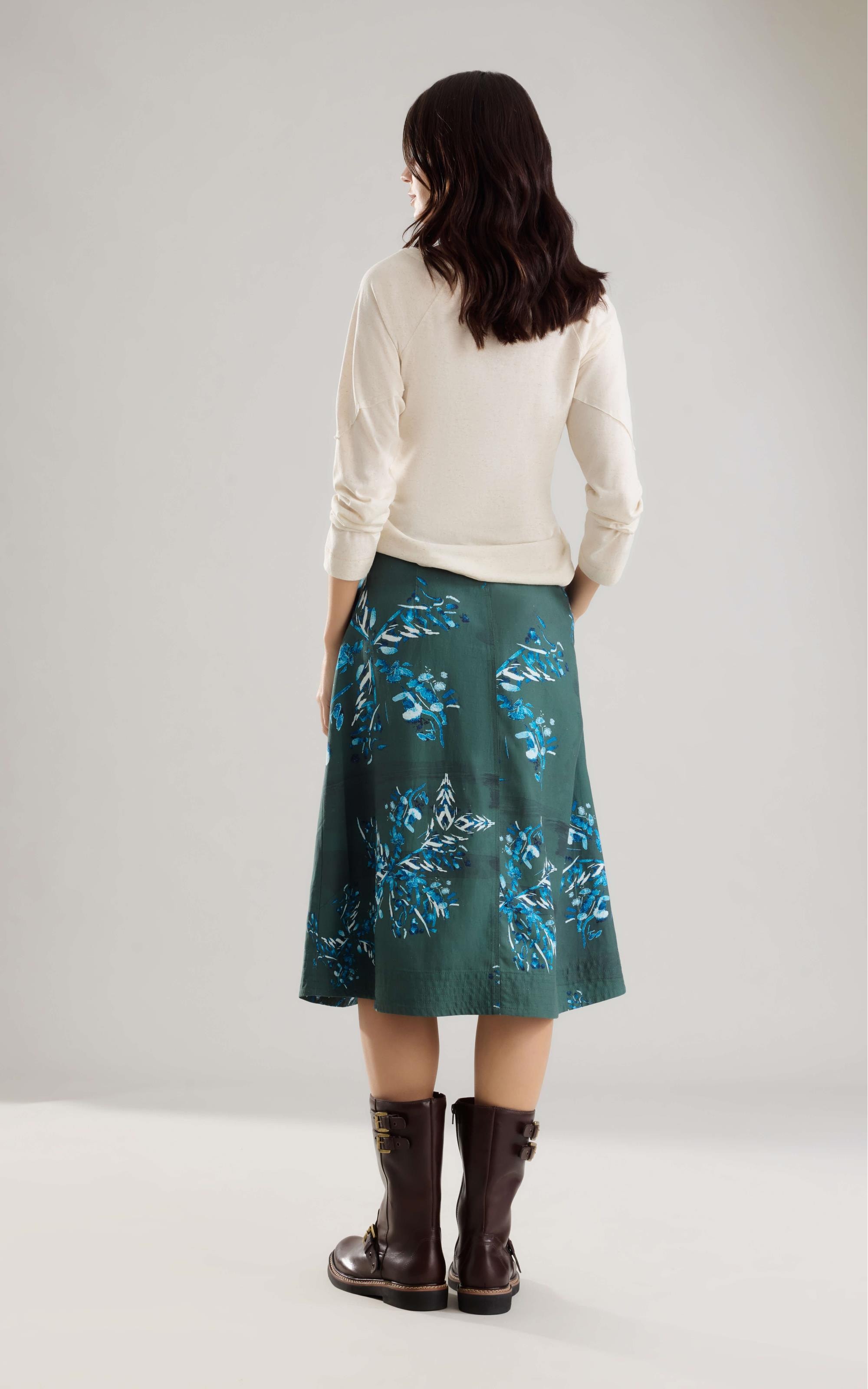 Saia Linho  Aurora  Est Splatter Floresta