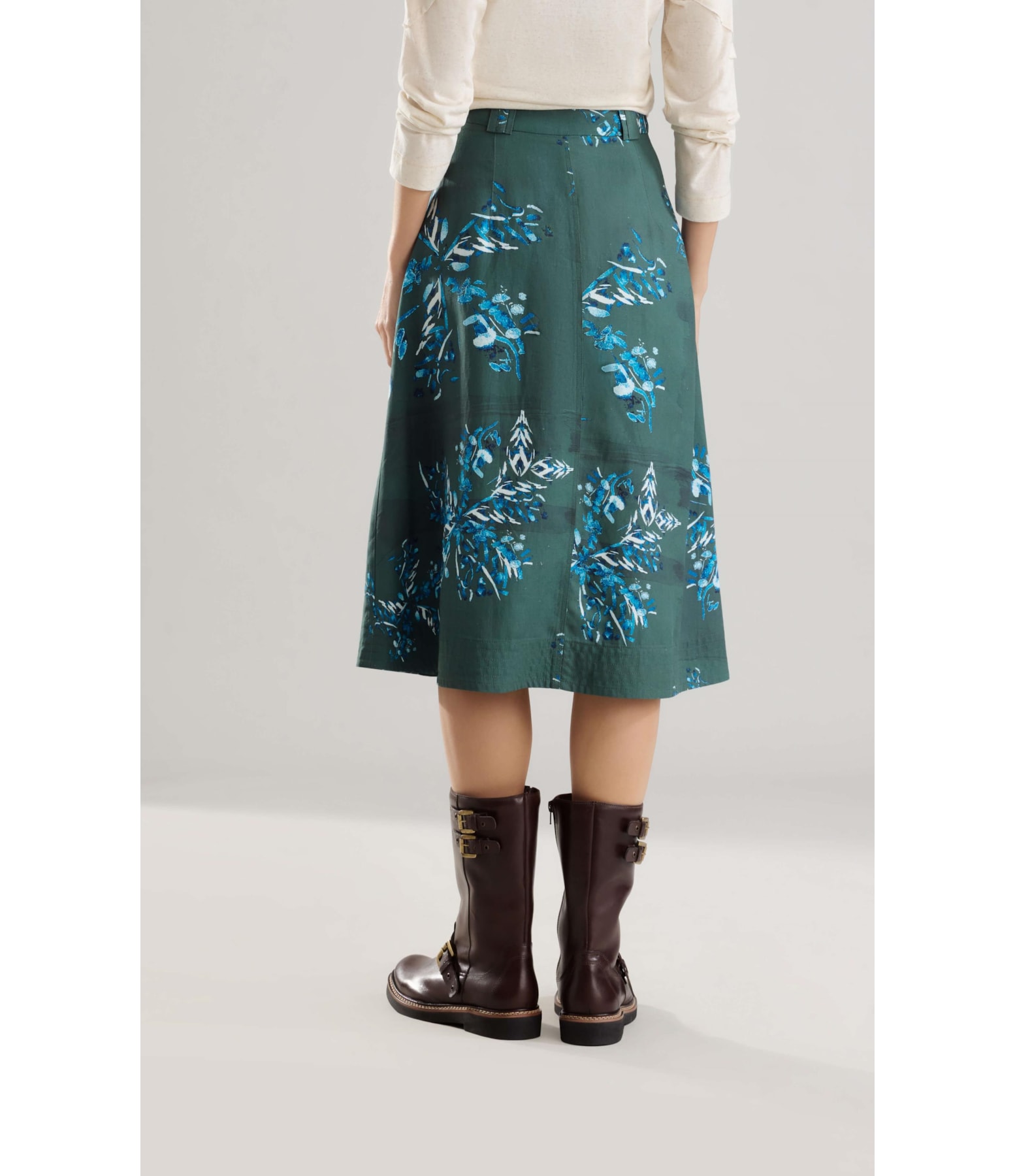 Saia Linho  Aurora  Est Splatter Floresta