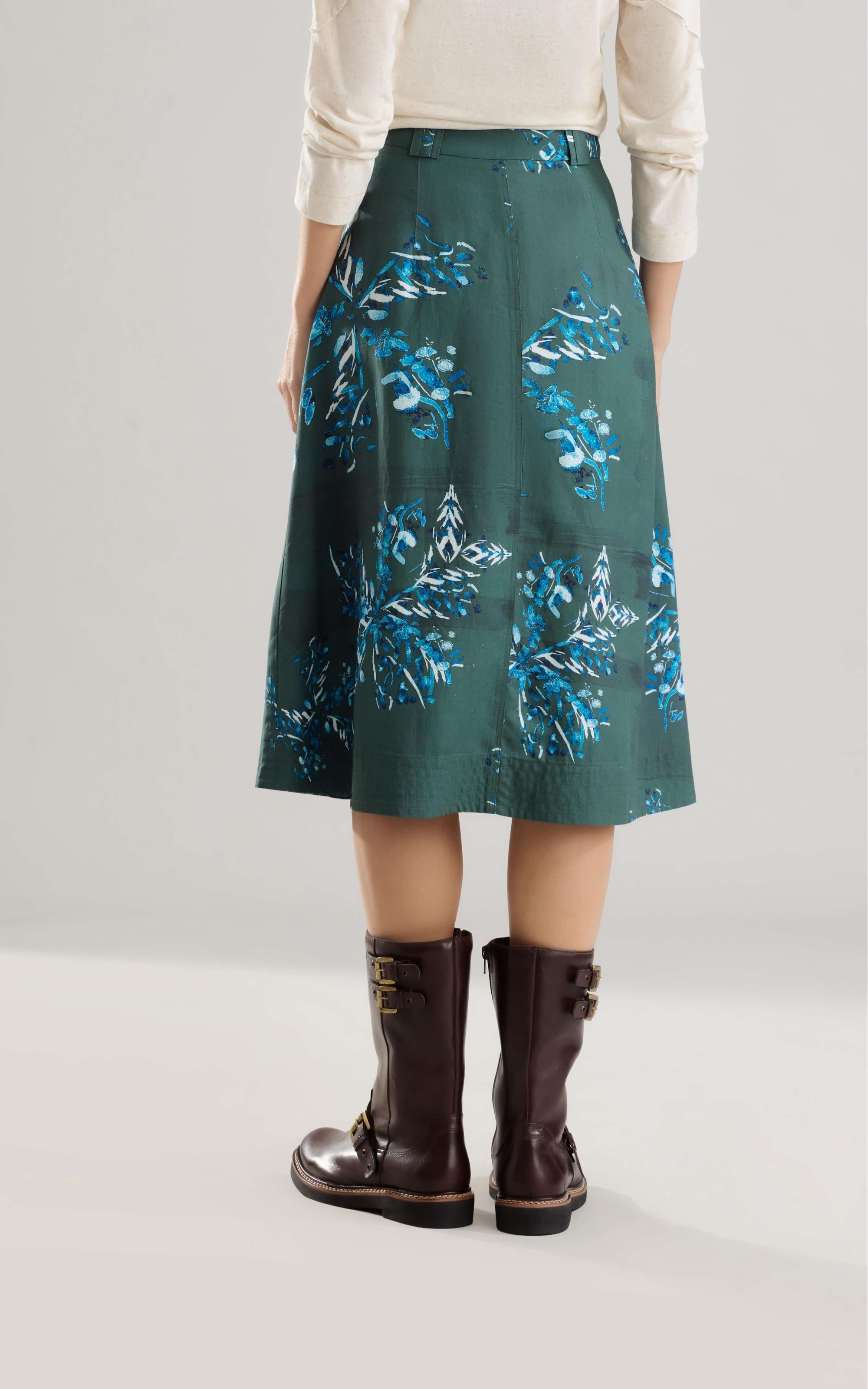 Saia Linho  Aurora  Est Splatter Floresta