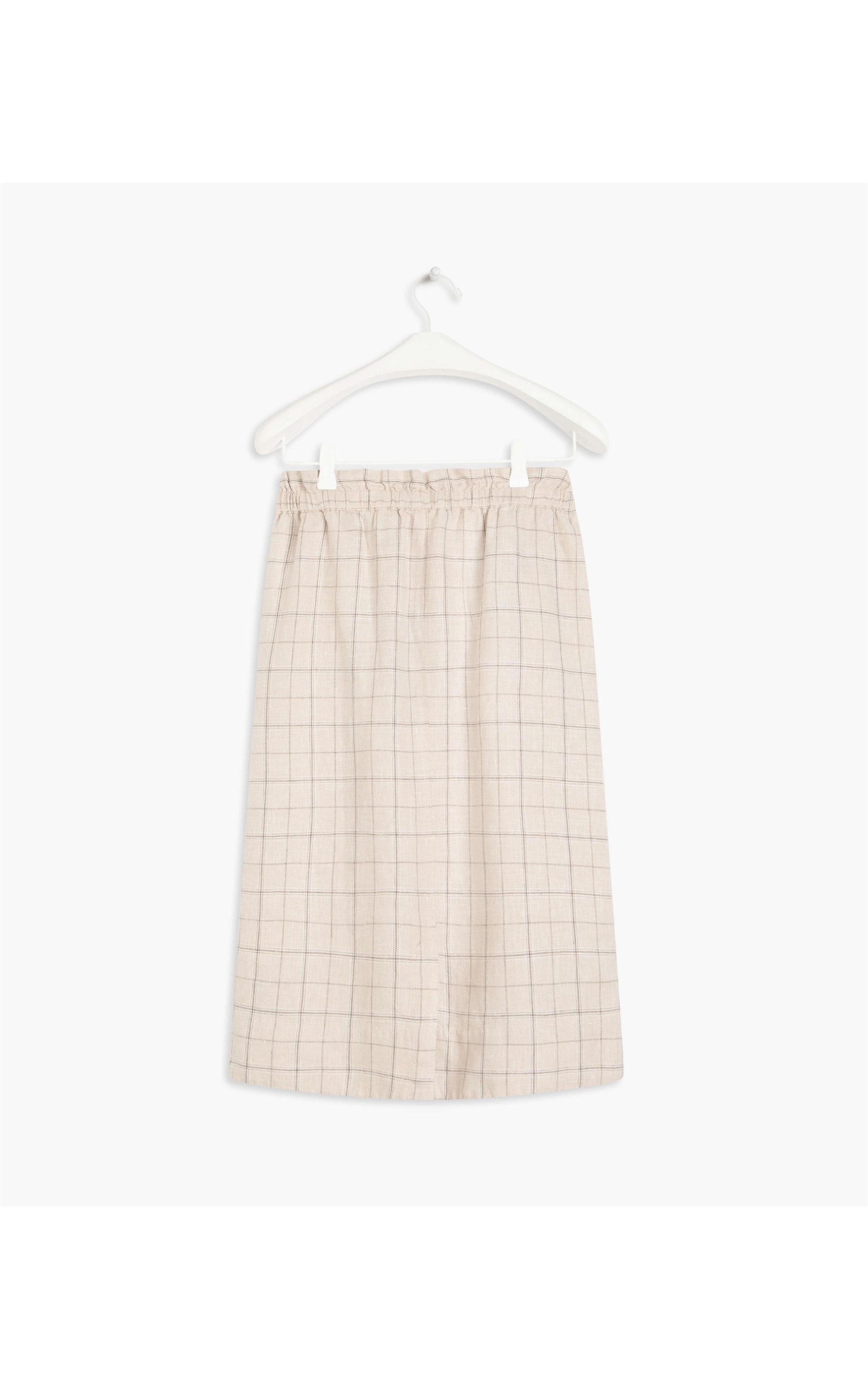 Saia Linho  Belle Classic Checks  Ft Natural