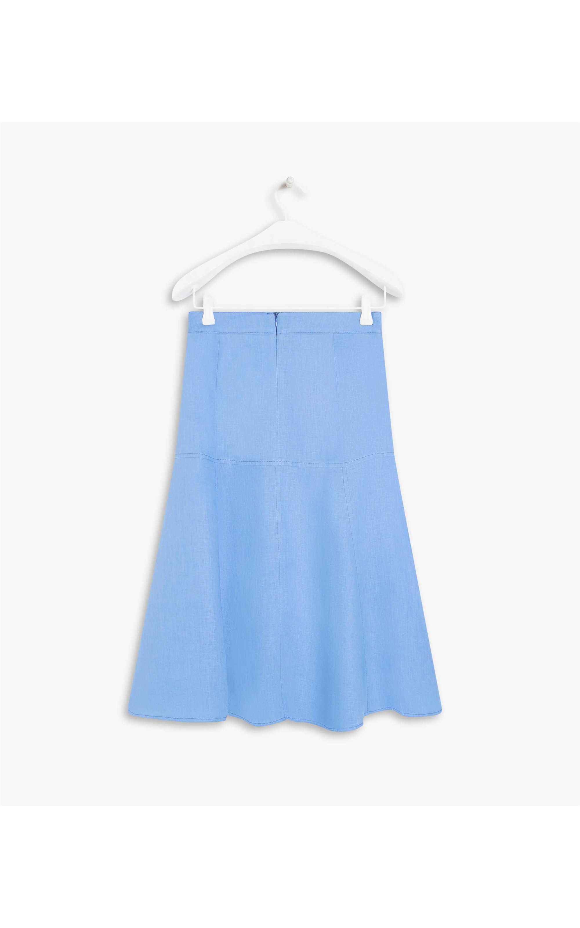 Saia Linho  Fafá Azul Claro