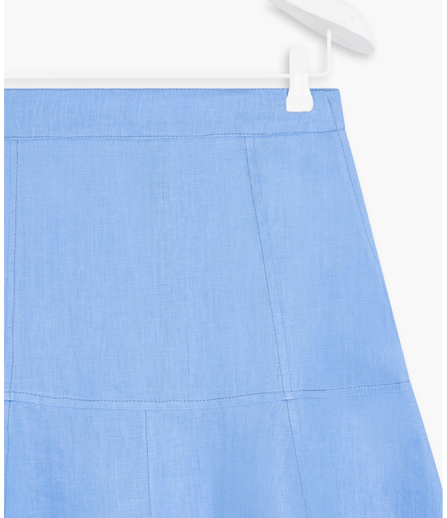 Saia Linho  Fafá Azul Claro