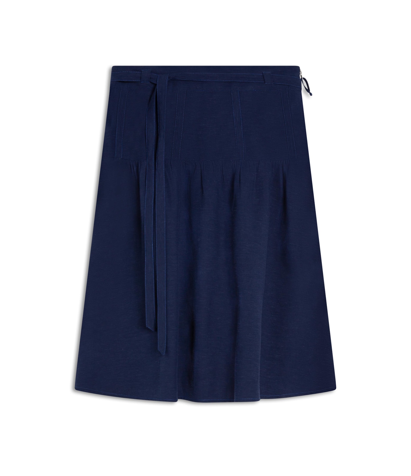 Saia Linho  Juma  Liso Dark Navy