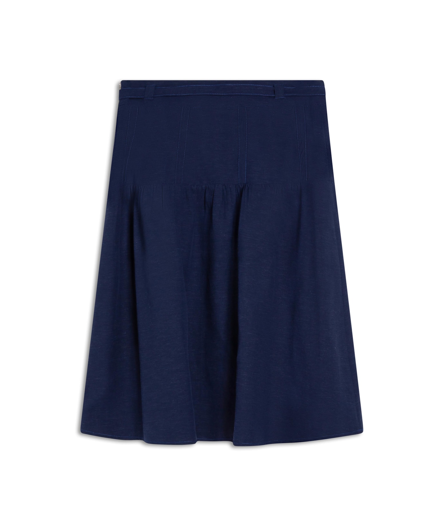 Saia Linho  Juma  Liso Dark Navy