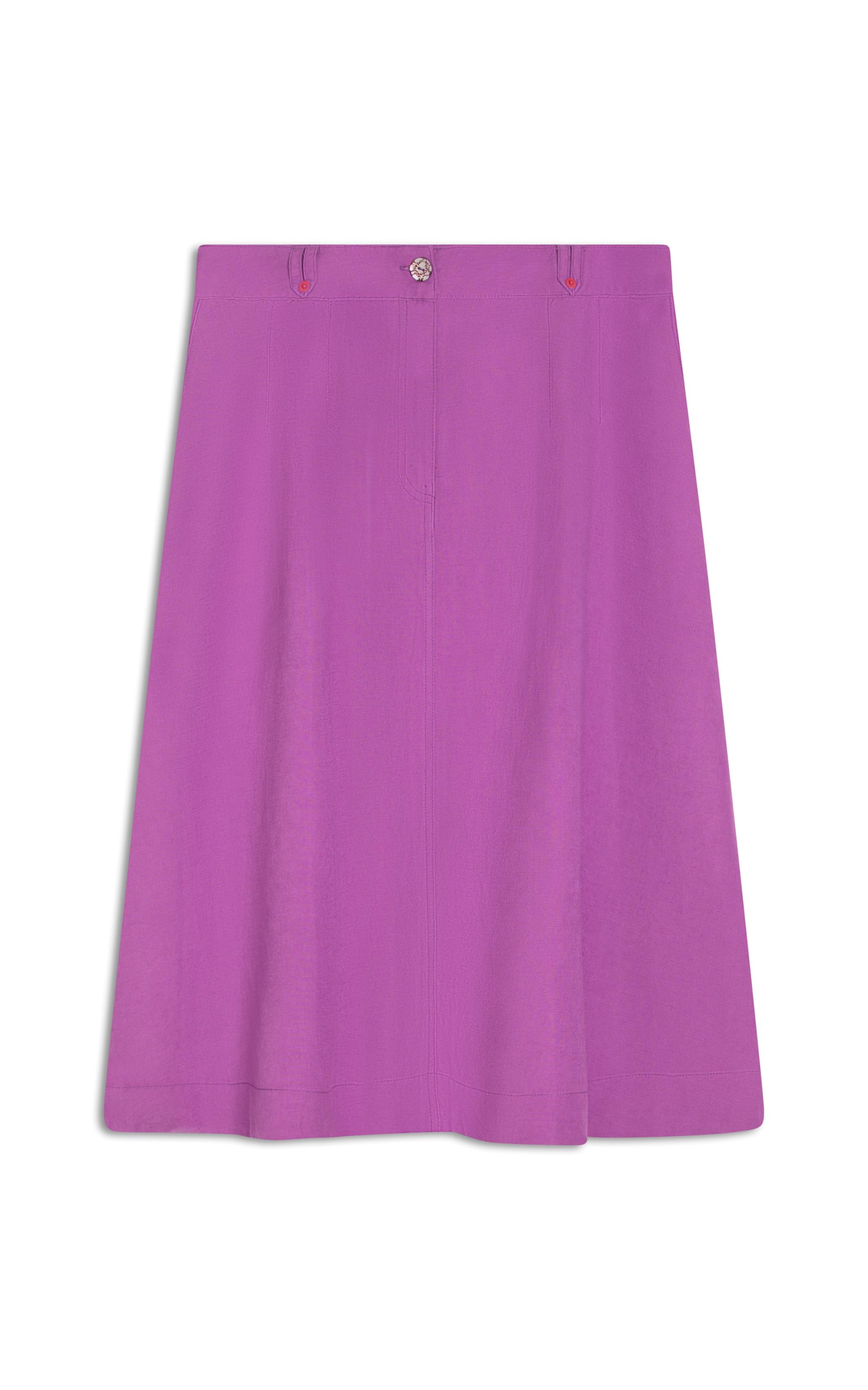Saia Linho  Marian  Liso Violeta