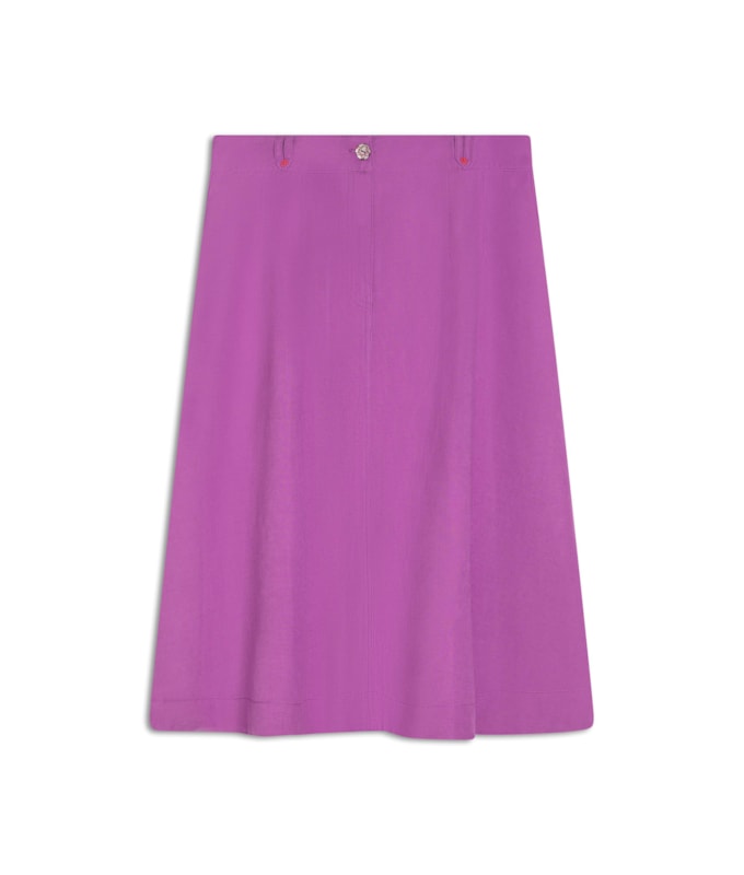 Saia Linho  Marian  Liso Violeta