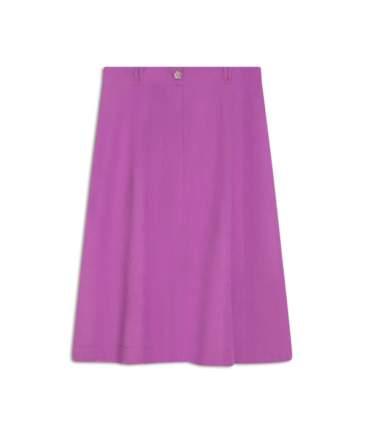 Saia Linho  Marian  Liso Violeta