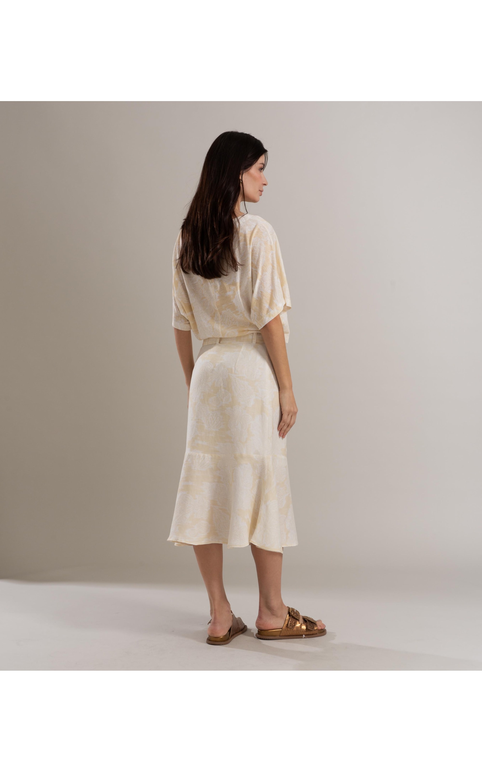 Saia Linho  Mavi  Est Monobeach Amarelo