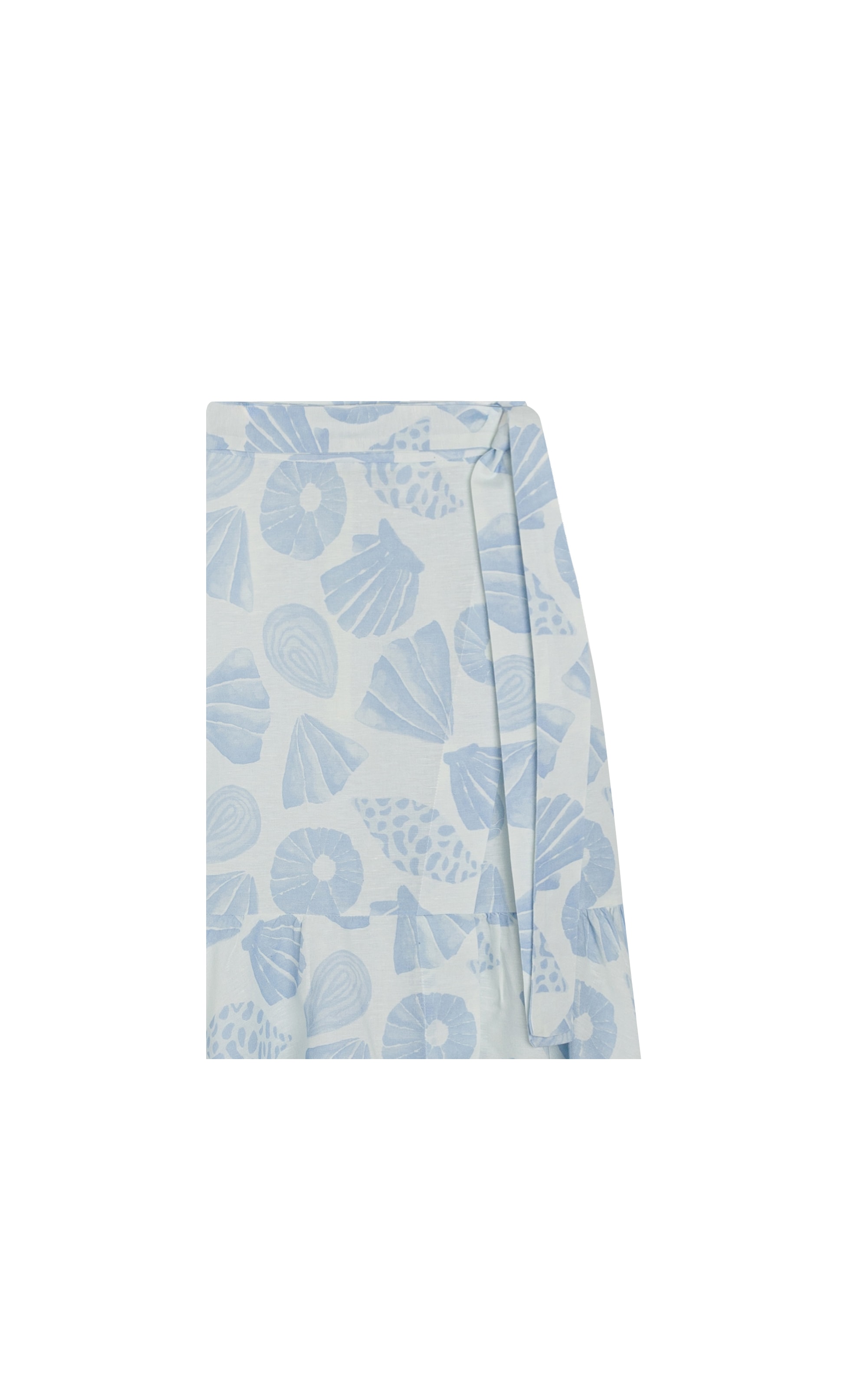 Saia Linho  Miau  Est Conchas Azul Bic