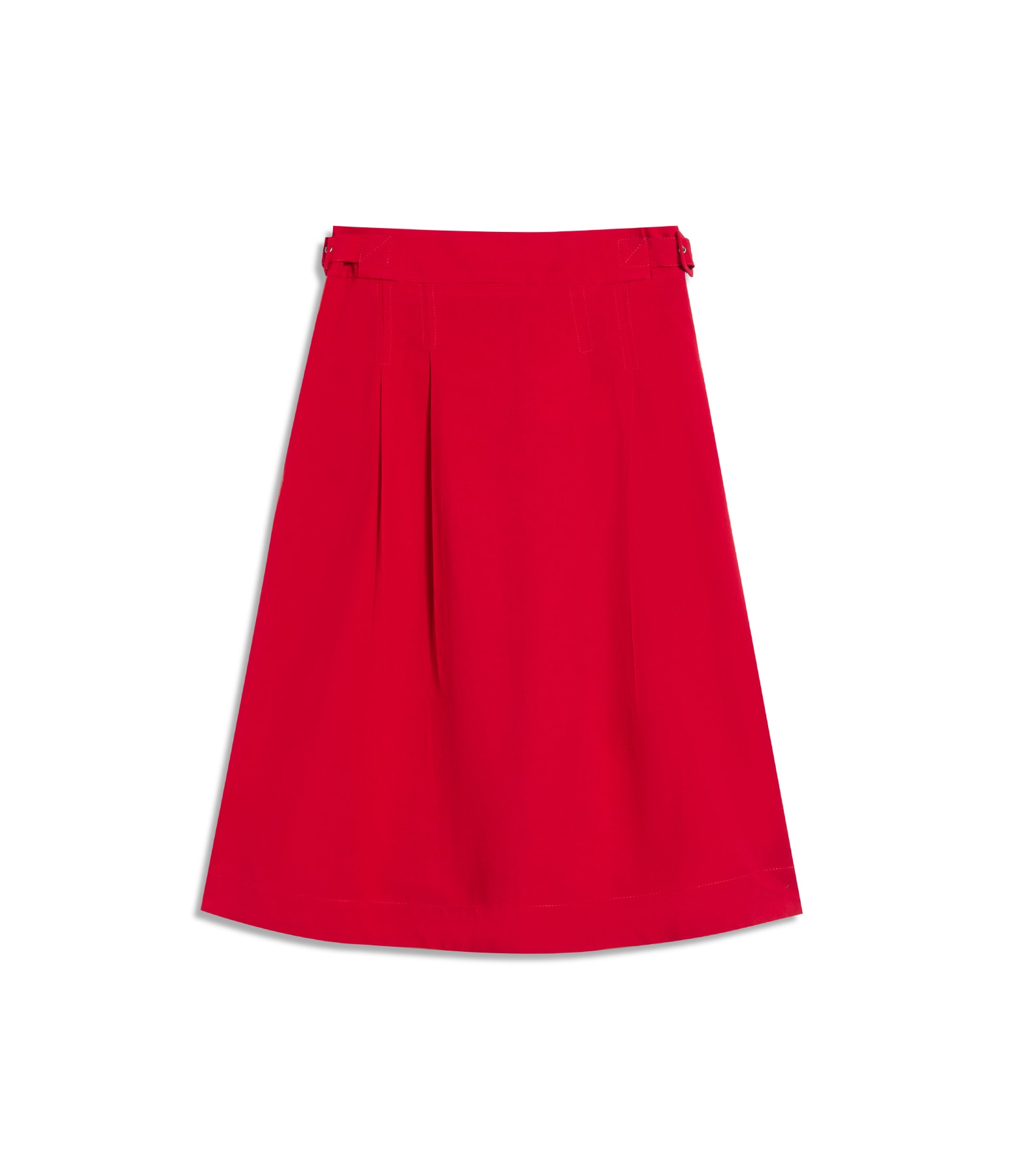 Saia Linho  Micaela  Liso Vermelho Vivo