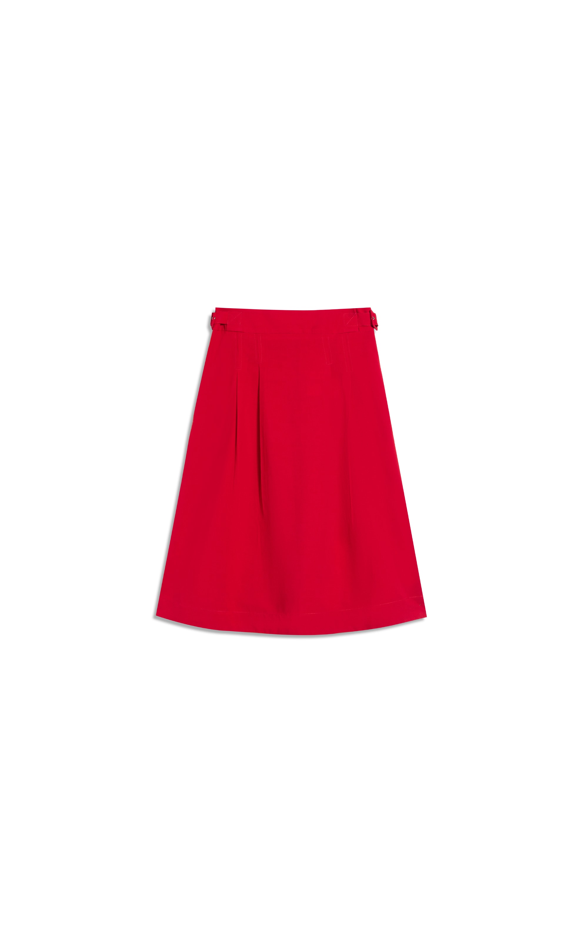Saia Linho  Micaela  Liso Vermelho Vivo