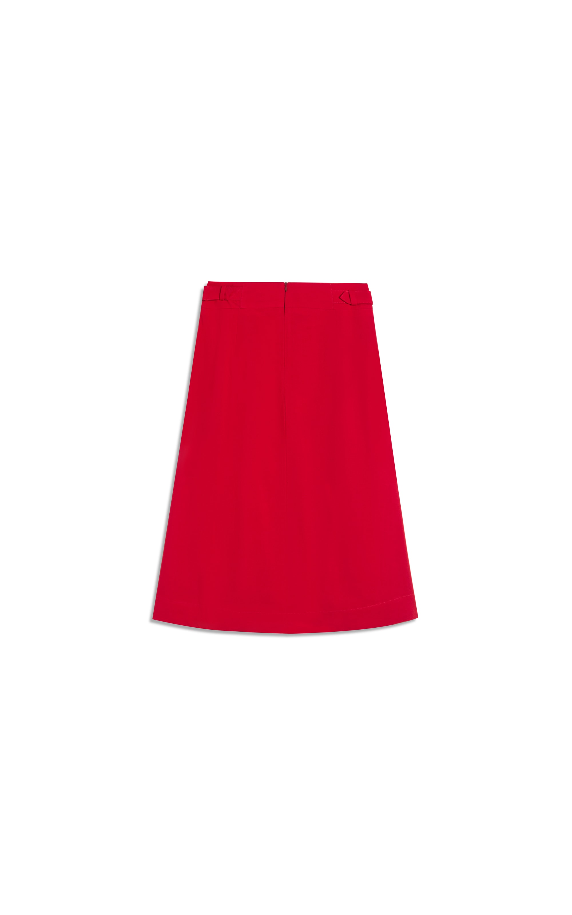 Saia Linho  Micaela  Liso Vermelho Vivo