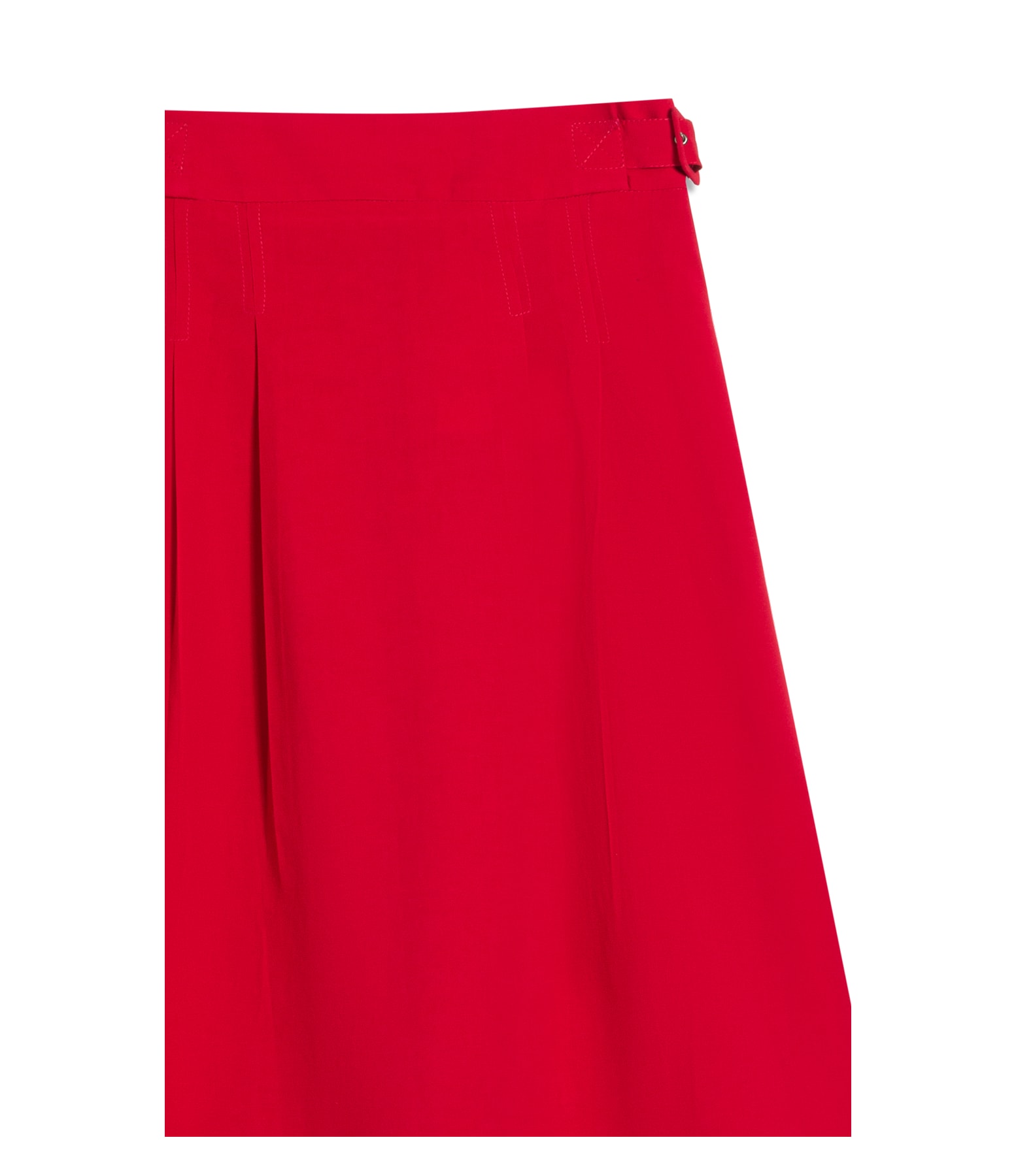 Saia Linho  Micaela  Liso Vermelho Vivo