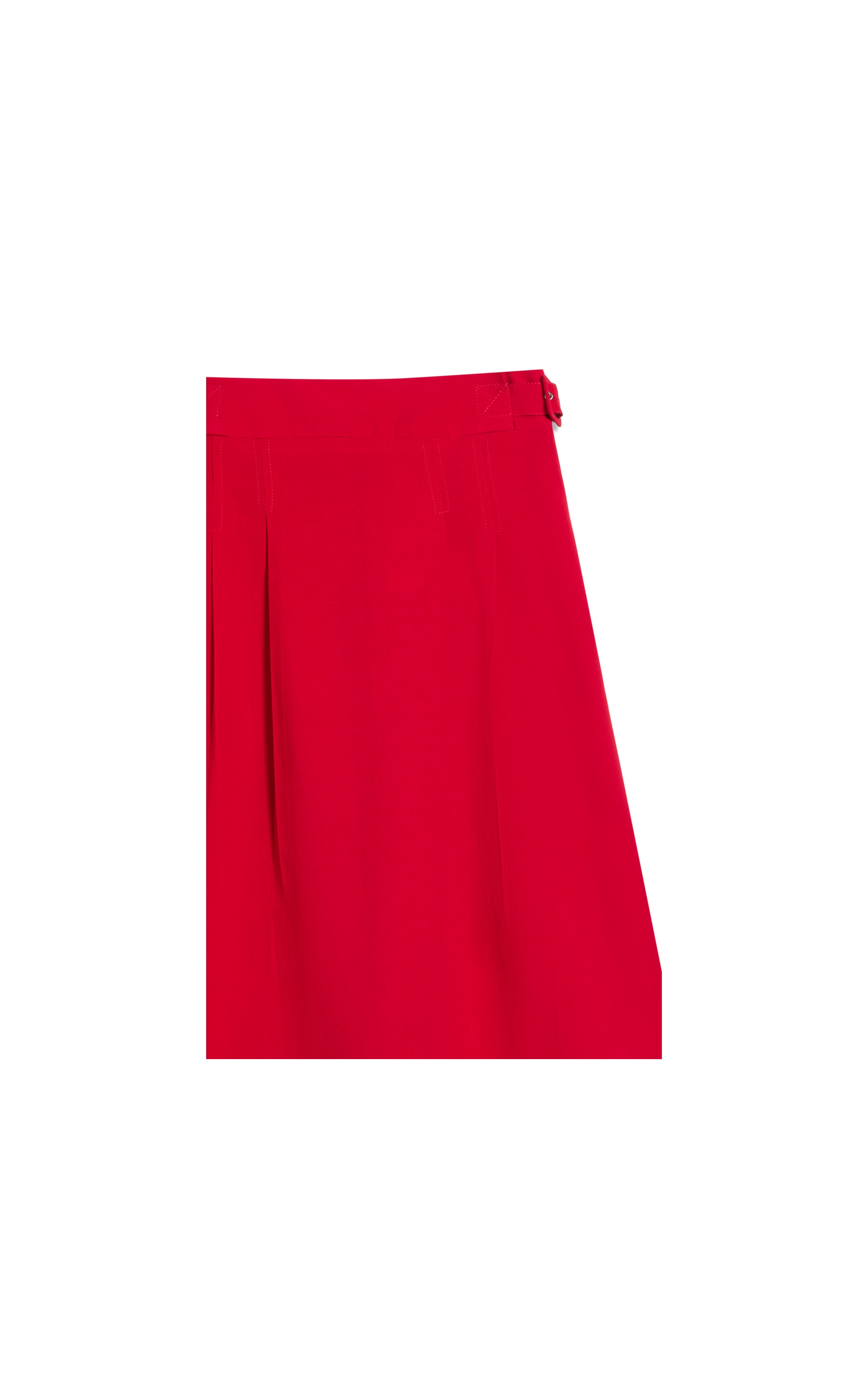 Saia Linho  Micaela  Liso Vermelho Vivo