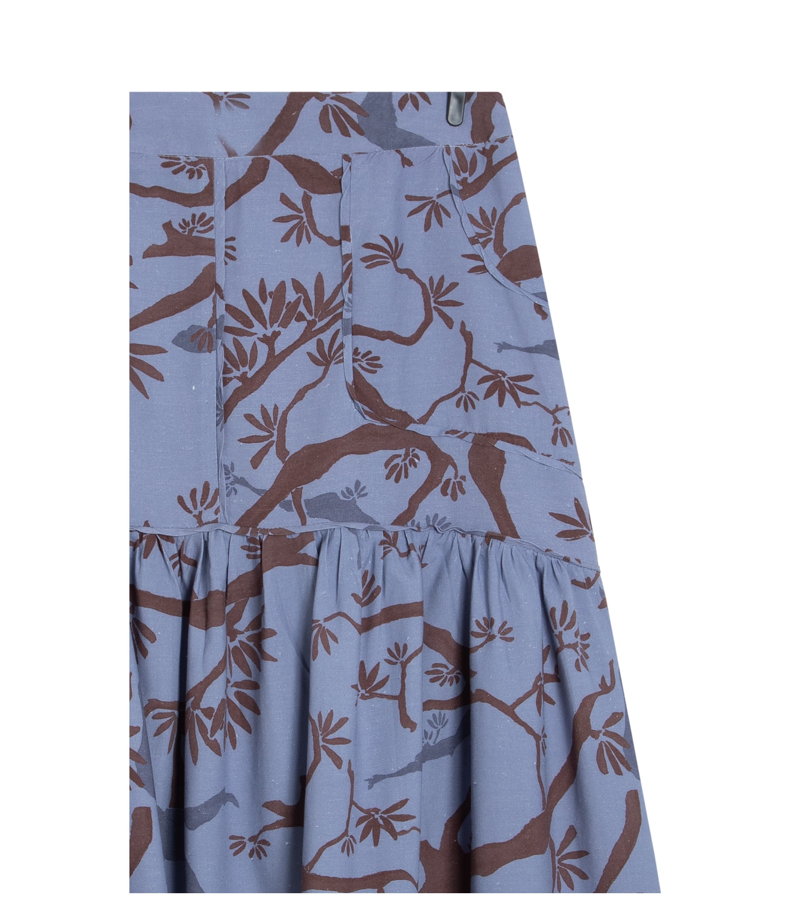 Saia Linho  Mone  Est Tree Azul Pervante